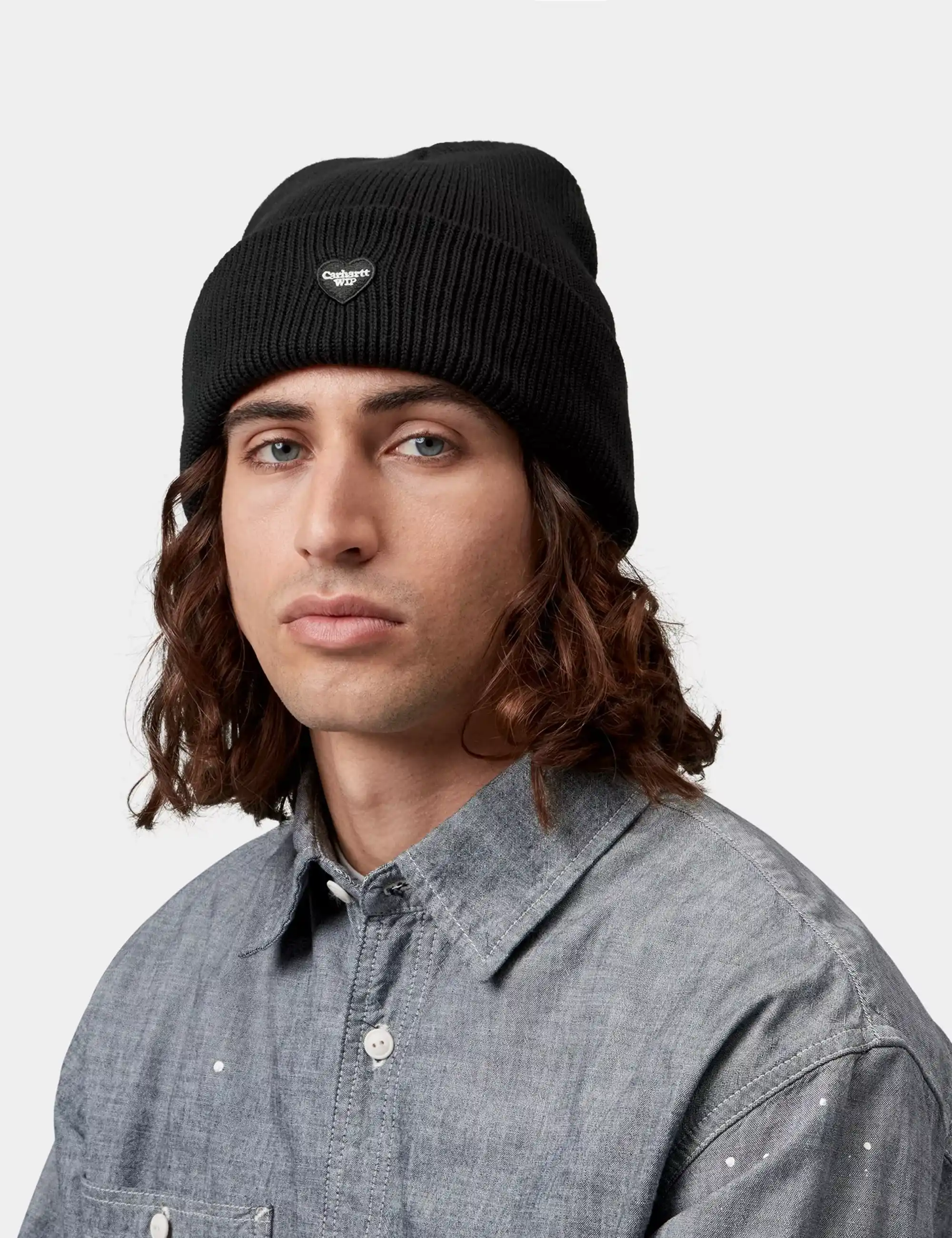 Carhartt WIP Small Heart Beanie Hat - Black