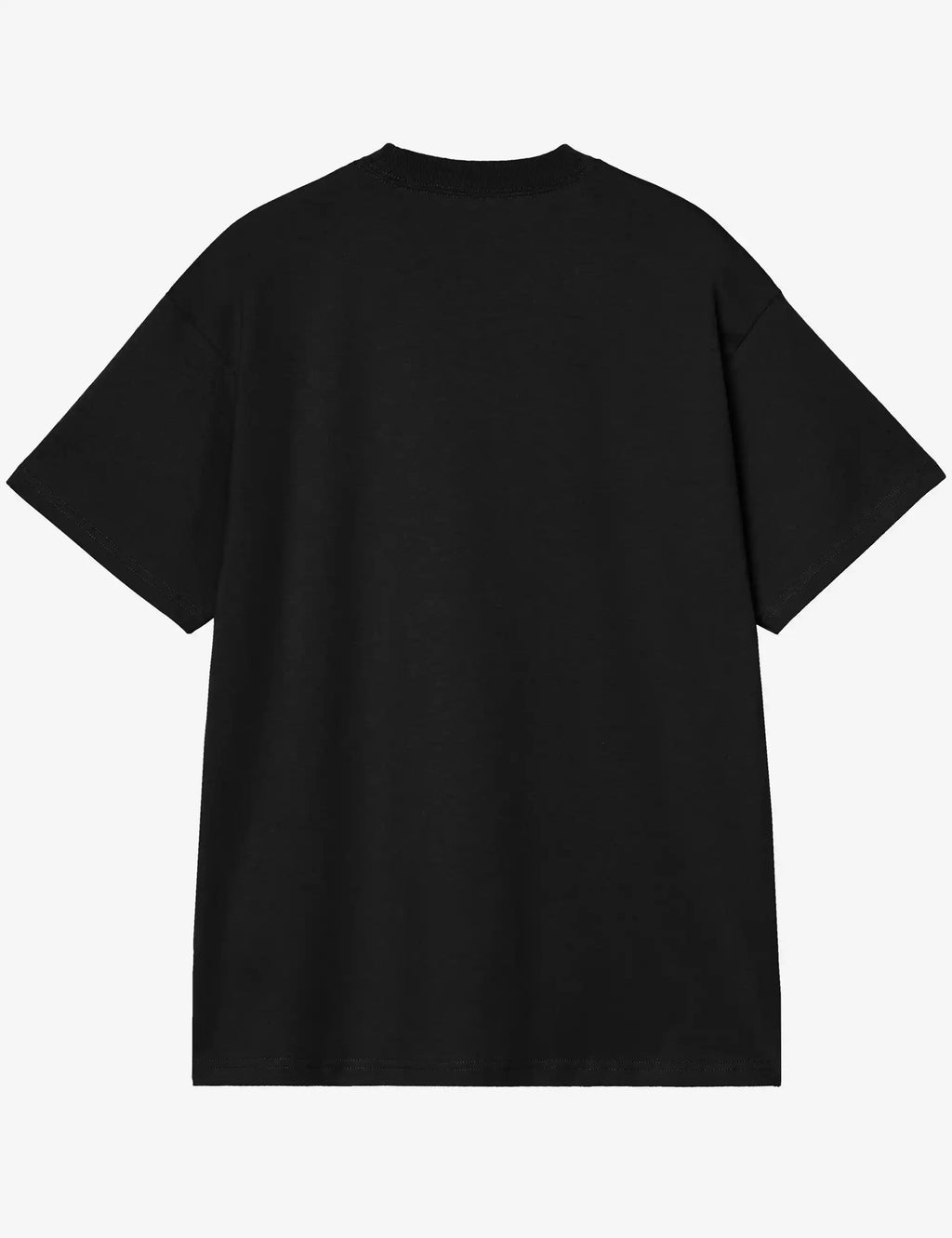Heart logo T-shirt, black, crew neck, short sleeves