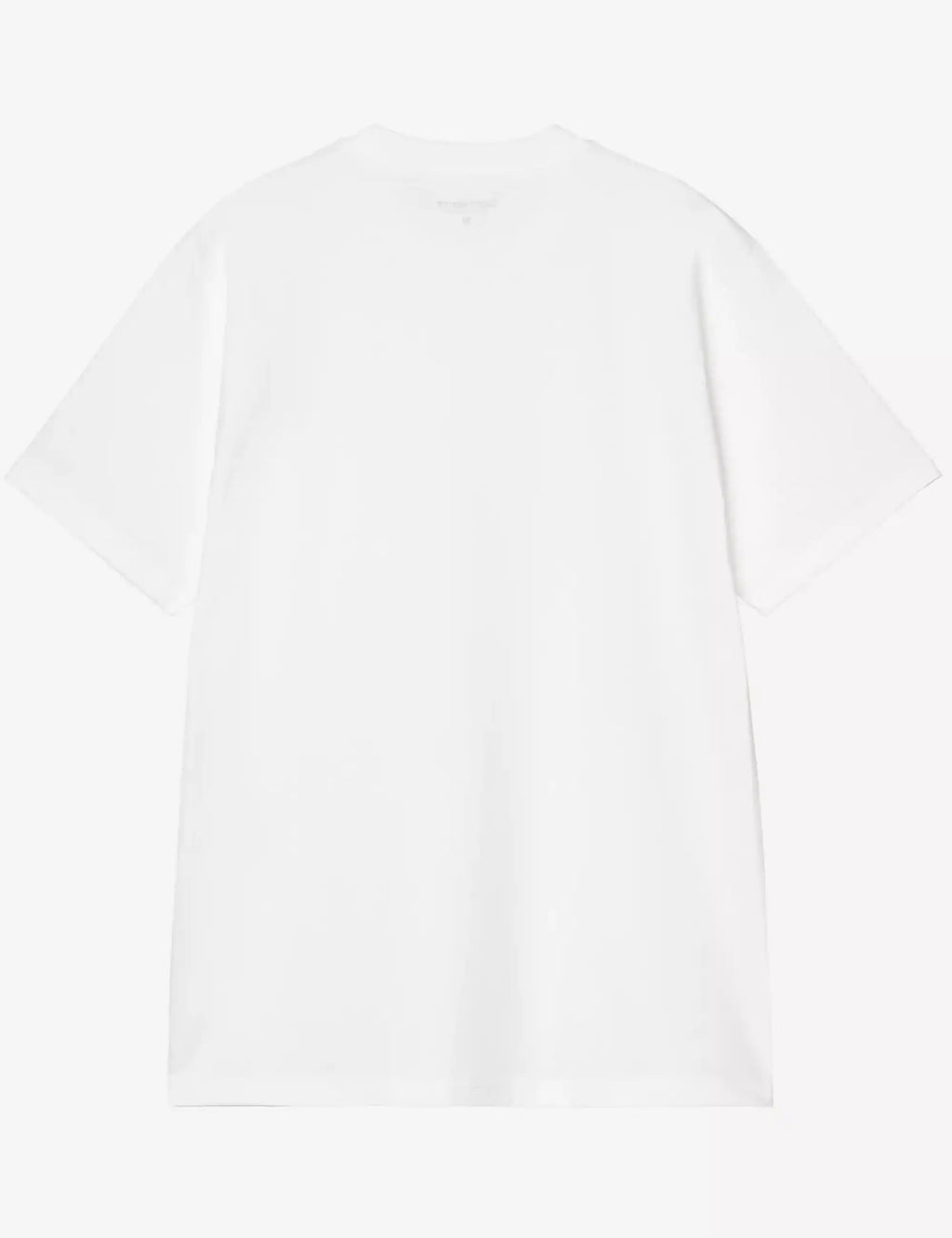 White T-shirt back, crew neck, short sleeves