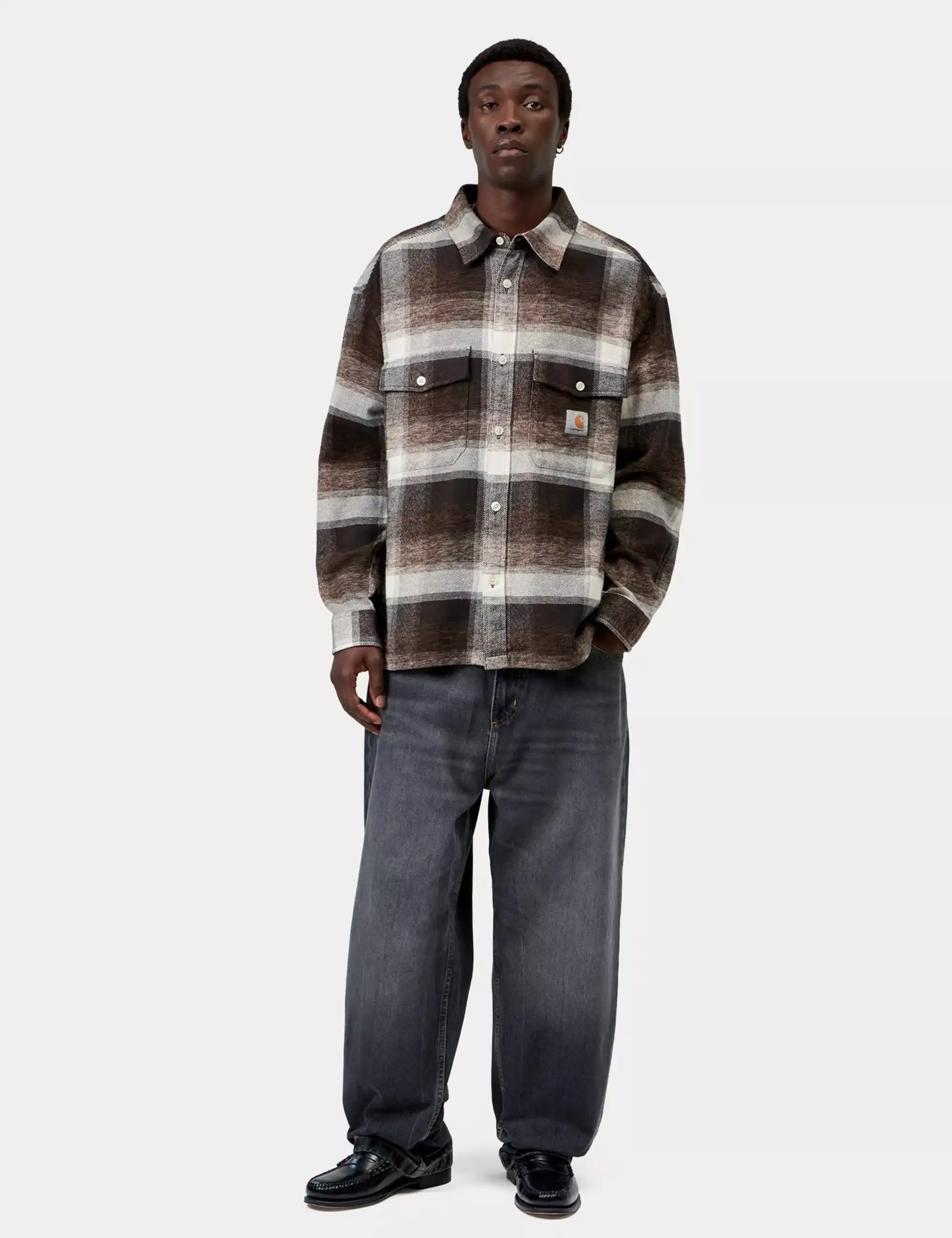 Carhartt WIP Carhartt WIP Esterson Shirt - Esterson Check, Tobacco