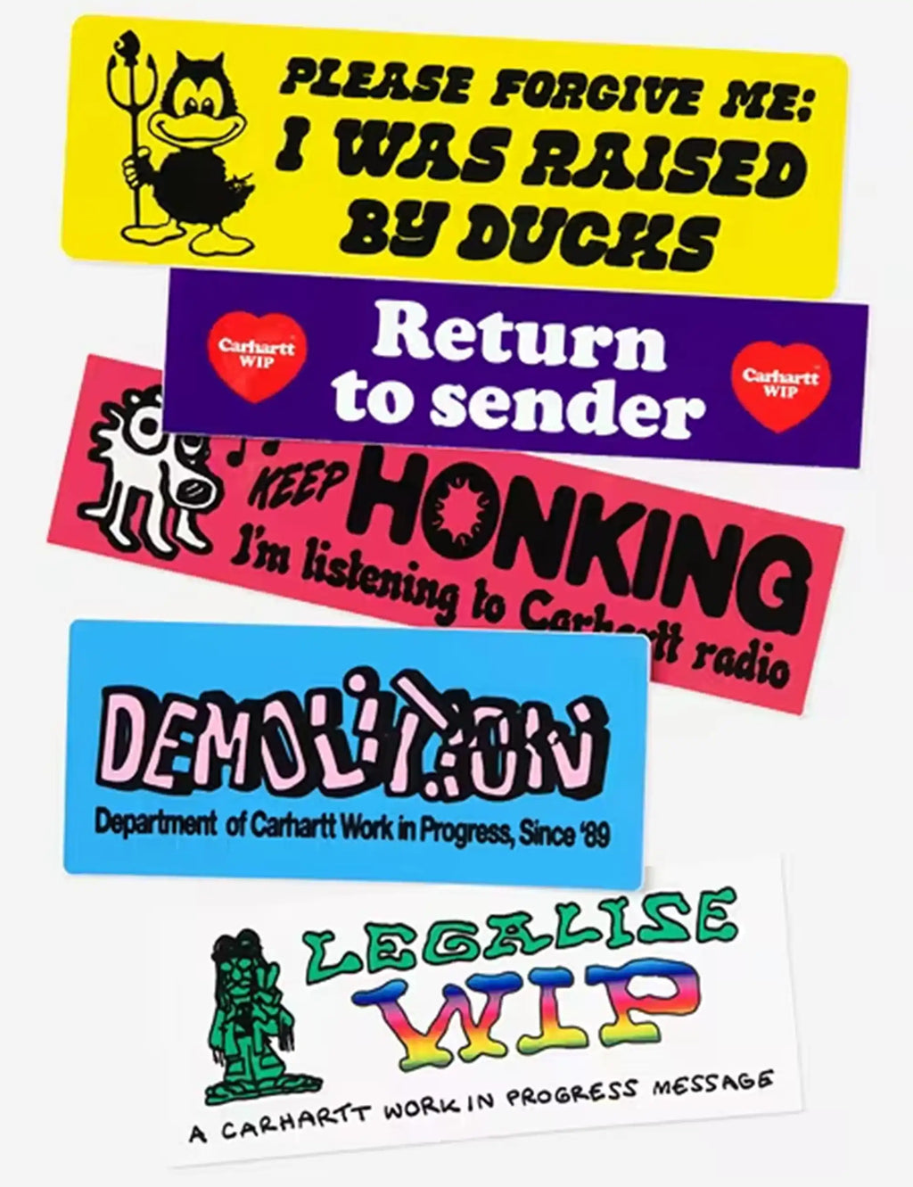 Carhartt WIP Bumper Sticker Pack in Multicolor