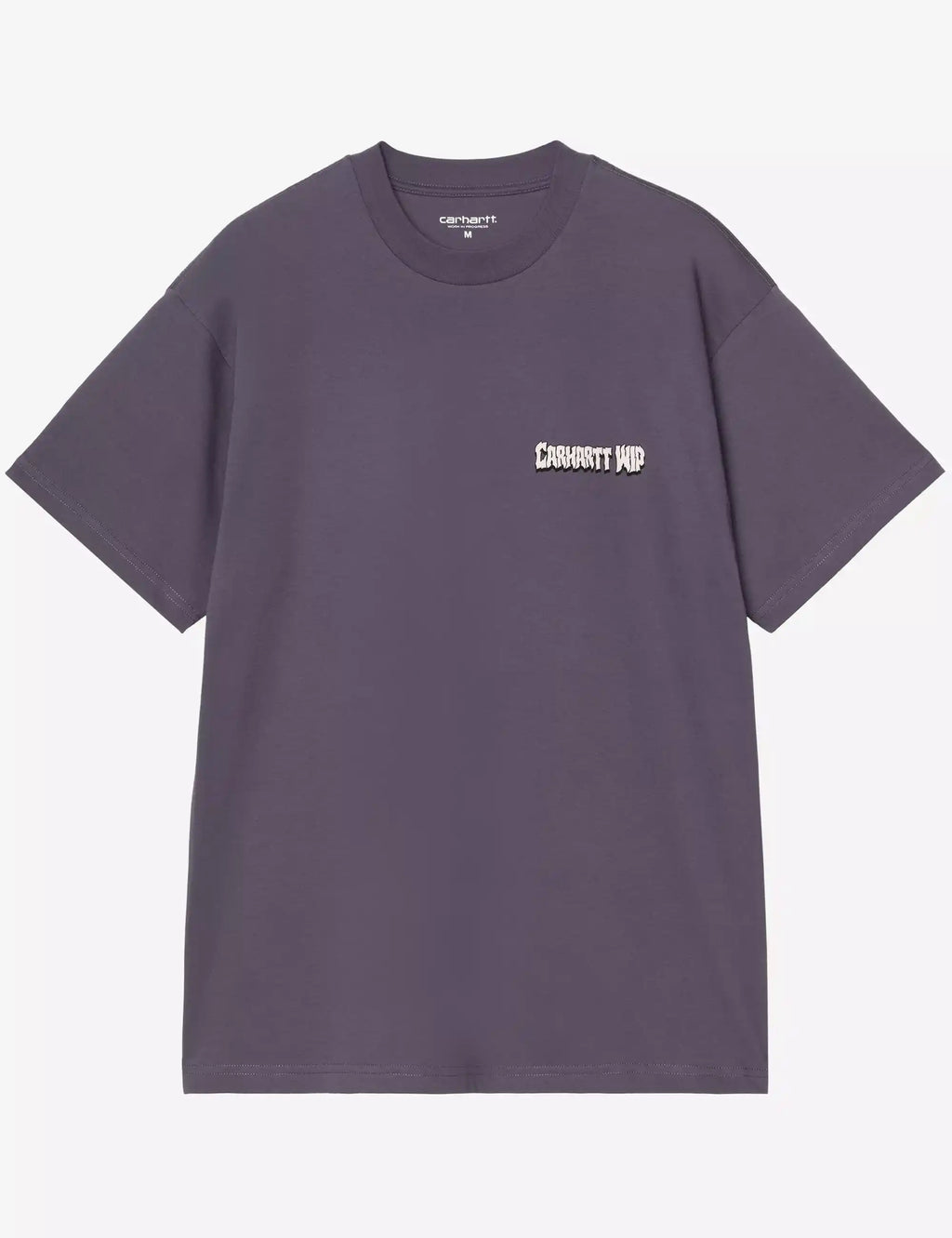 Shady purple crew-neck T-shirt with small chest logo