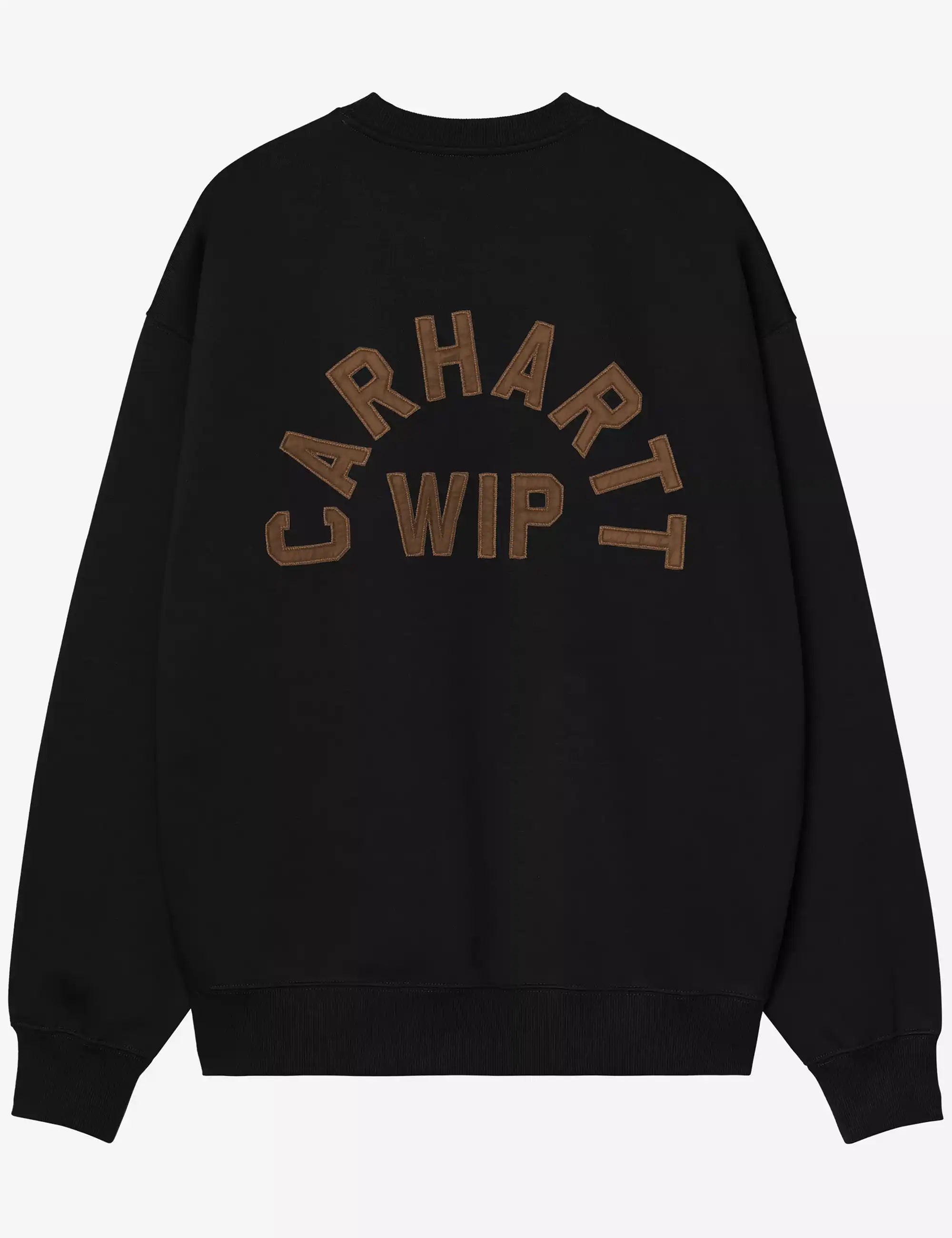 Carhartt WIP Arch Script Crew Sweatshirt - Black/Hamilton Brown