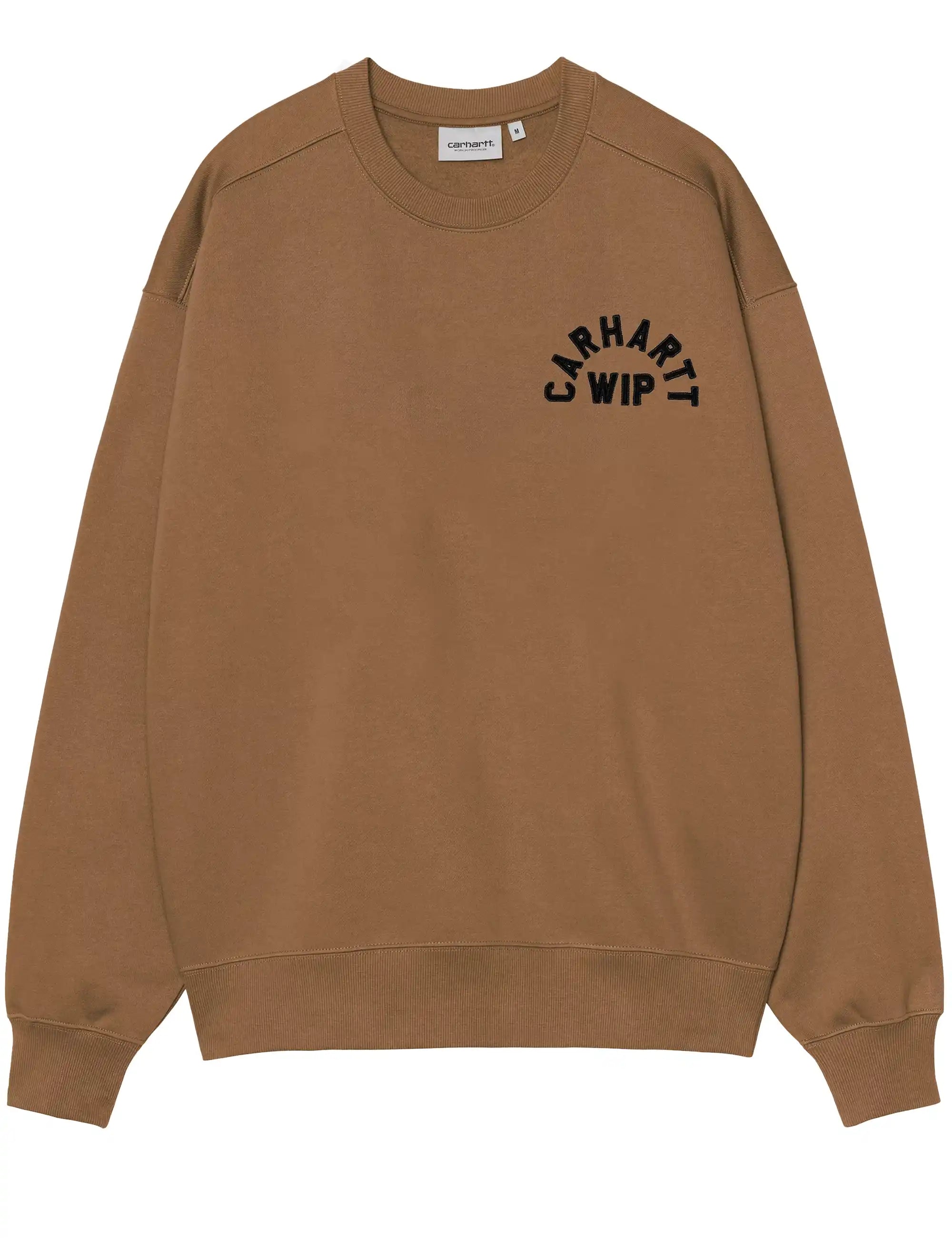 Carhartt WIP Arch Script Crew Sweatshirt - WIP H Brown/Black