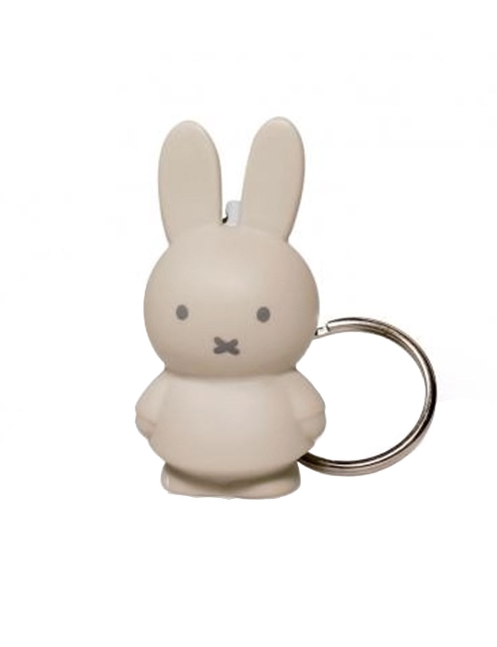 Beige rabbit-shaped keychain on a white background