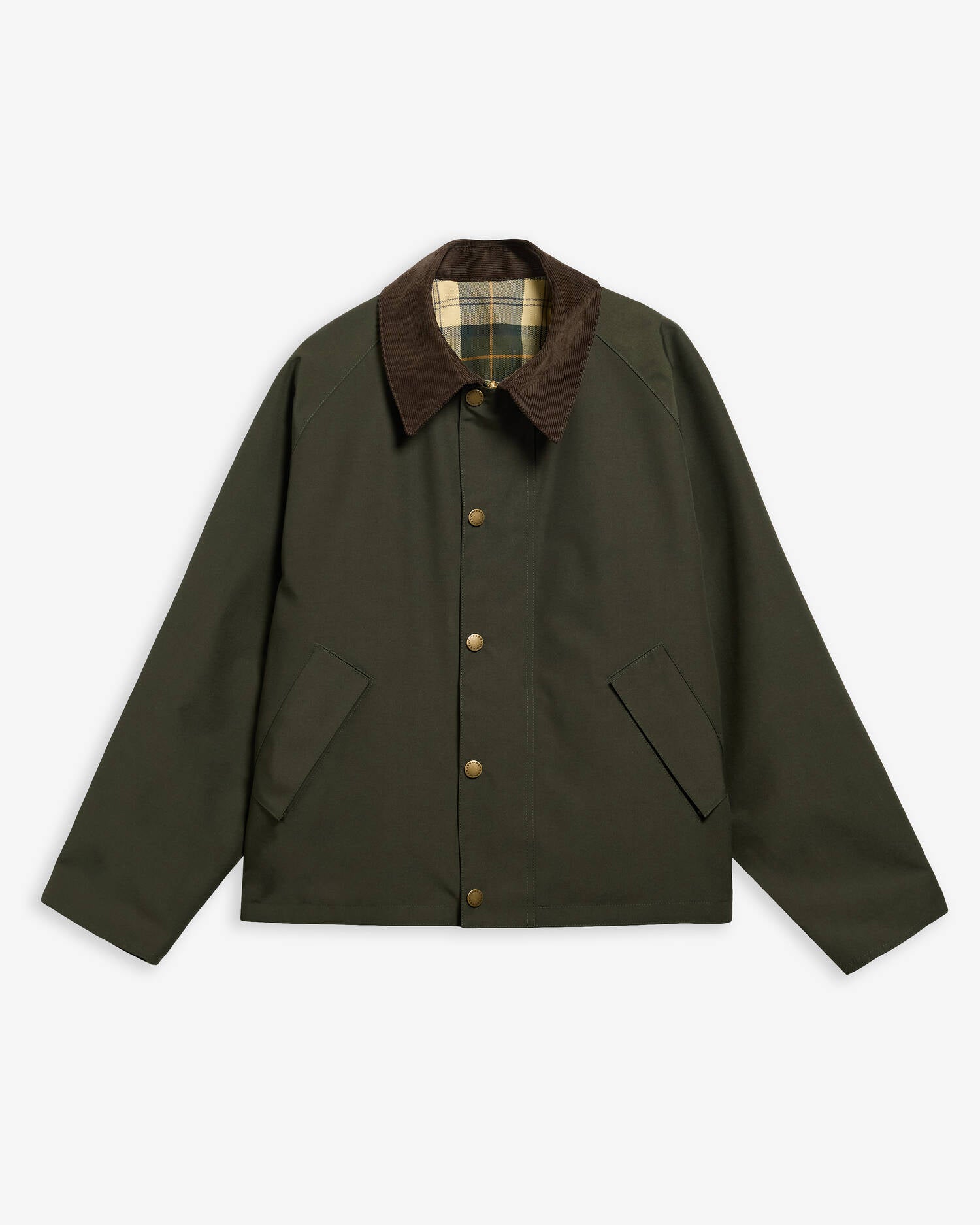 Barbour Transport Reversible Casual Jacket - Sage/Ancient Tartan