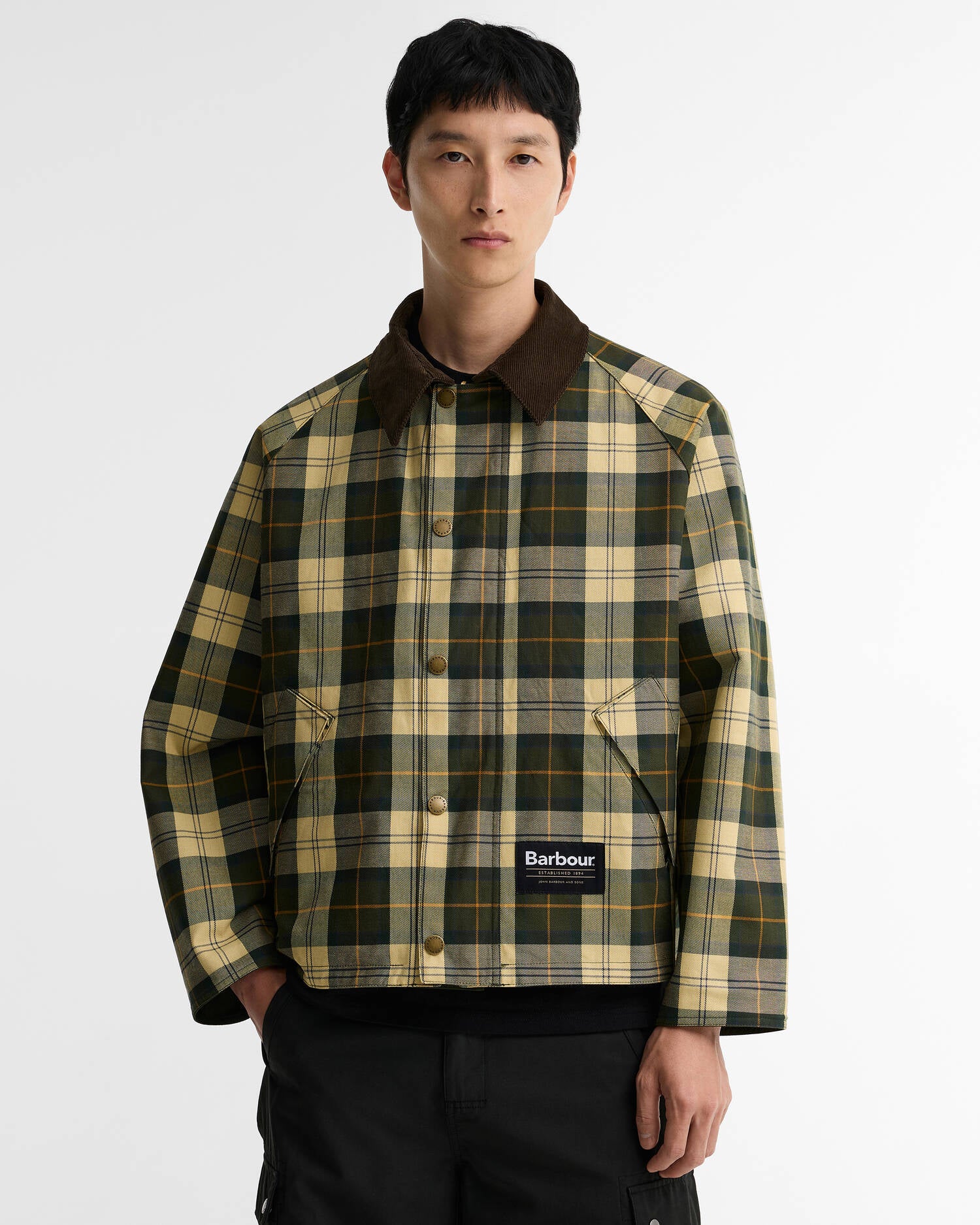 Barbour Transport Reversible Casual Jacket - Sage/Ancient Tartan
