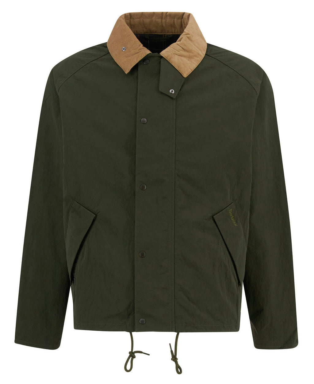 Barbour Transport Nylon Casual Jacket in Sage, flat lay