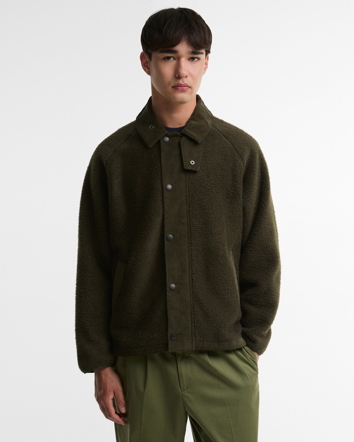 Barbour Transport Fleece Jacket - Sage