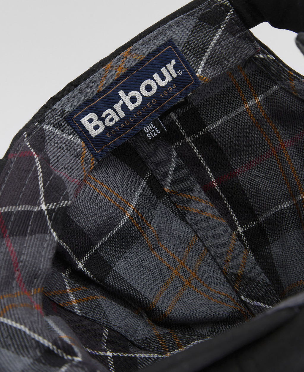 Barbour Wax Cap in Black, detail