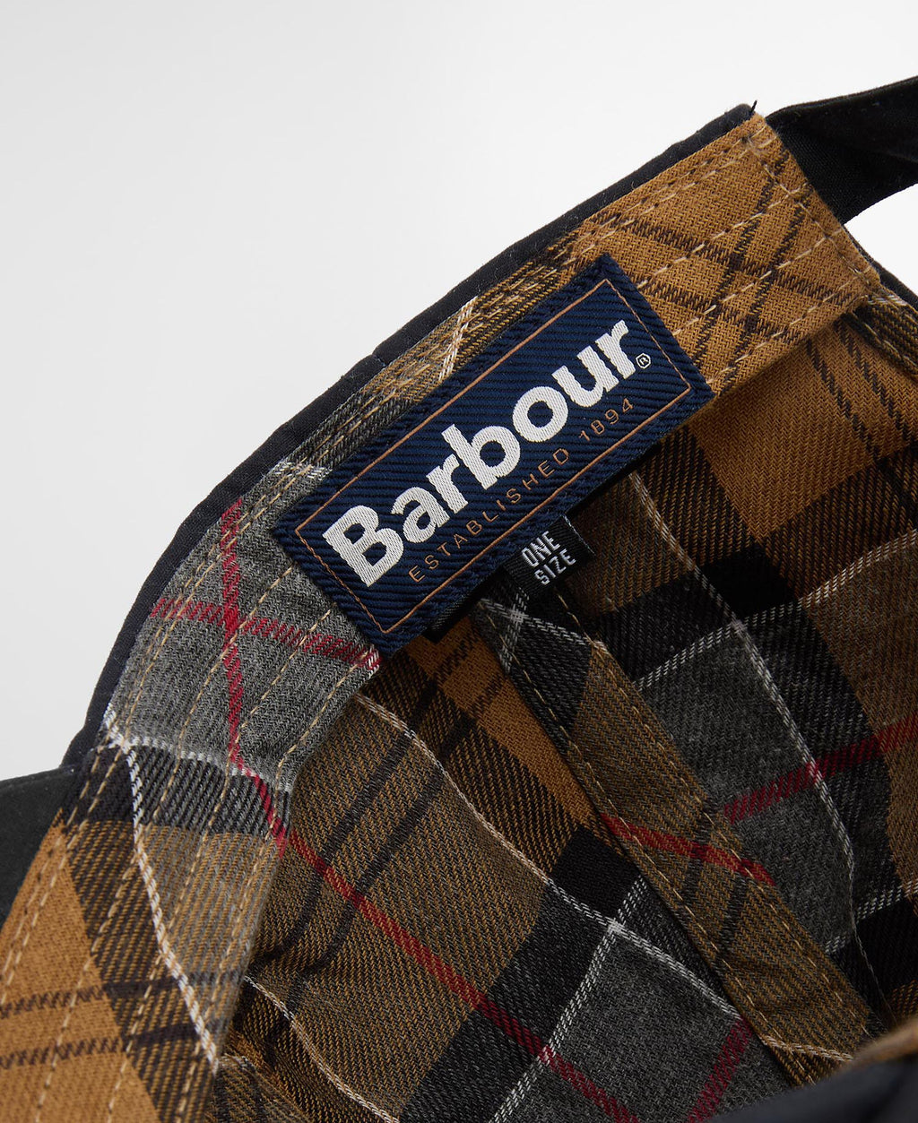 Barbour Wax Cap in Navy, detail