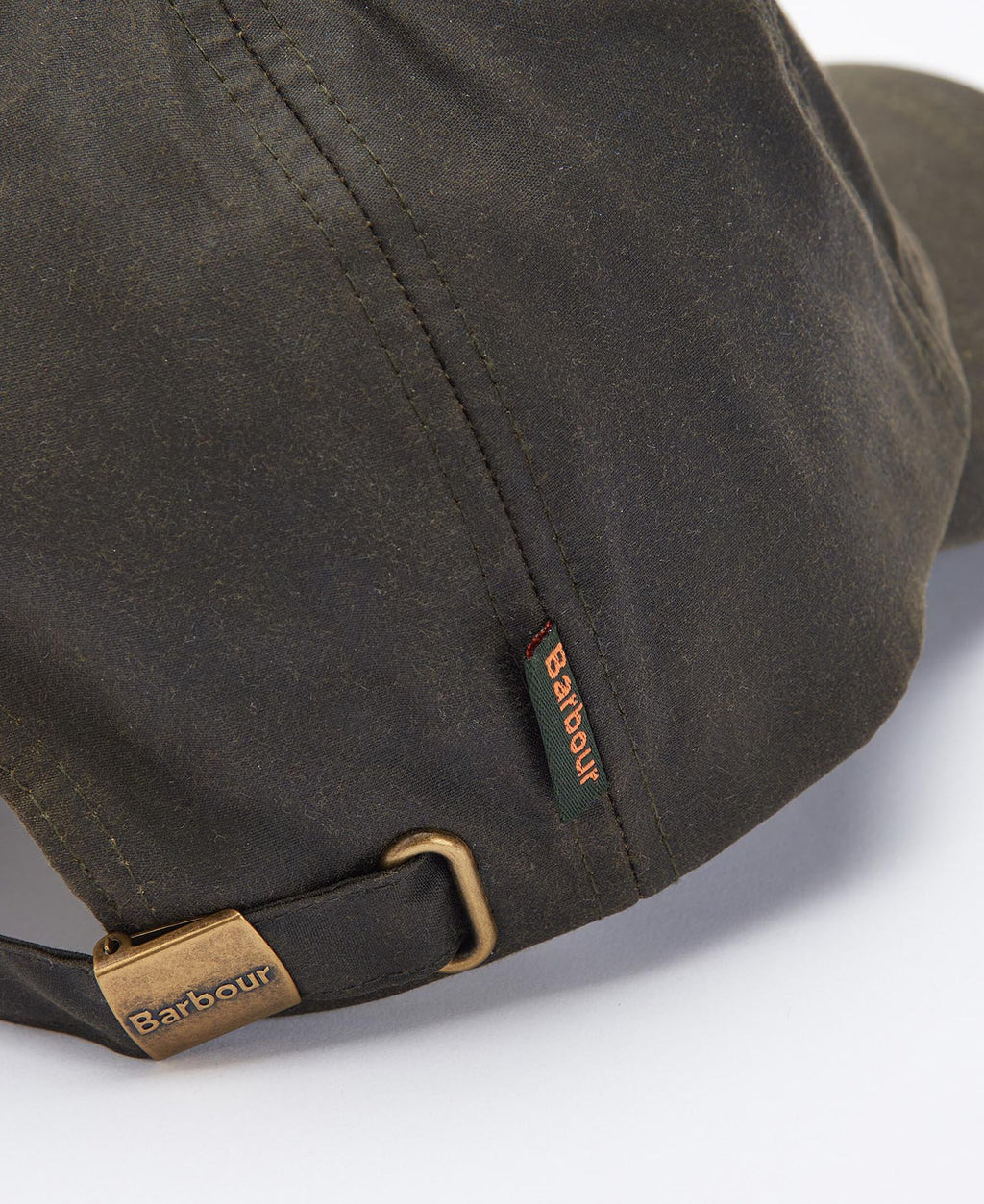 Barbour Wax Cap in Olive, detail
