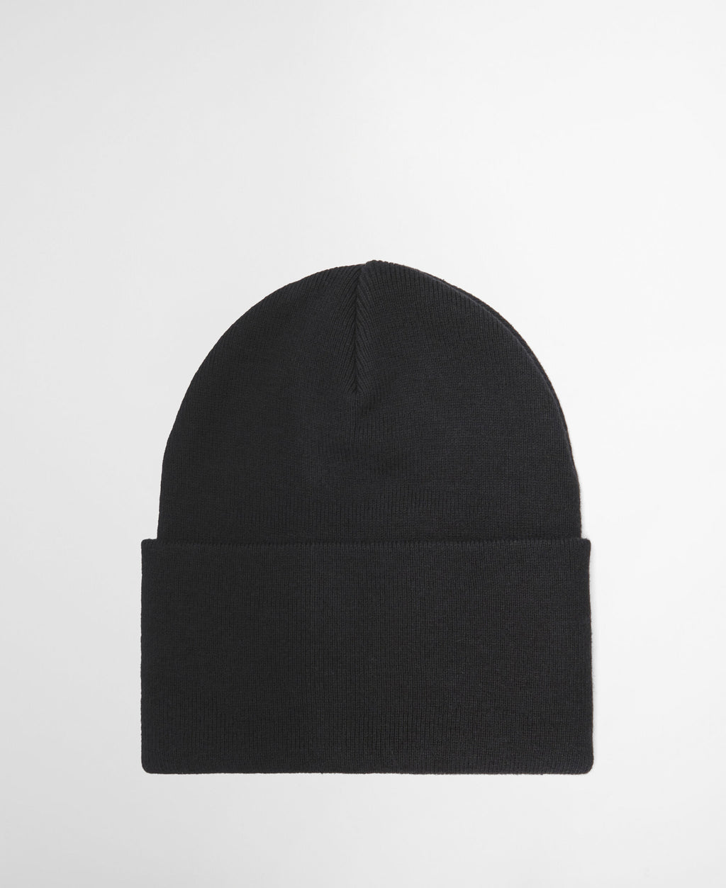 Barbour Harton Beanie Hat in Black, flat lay
