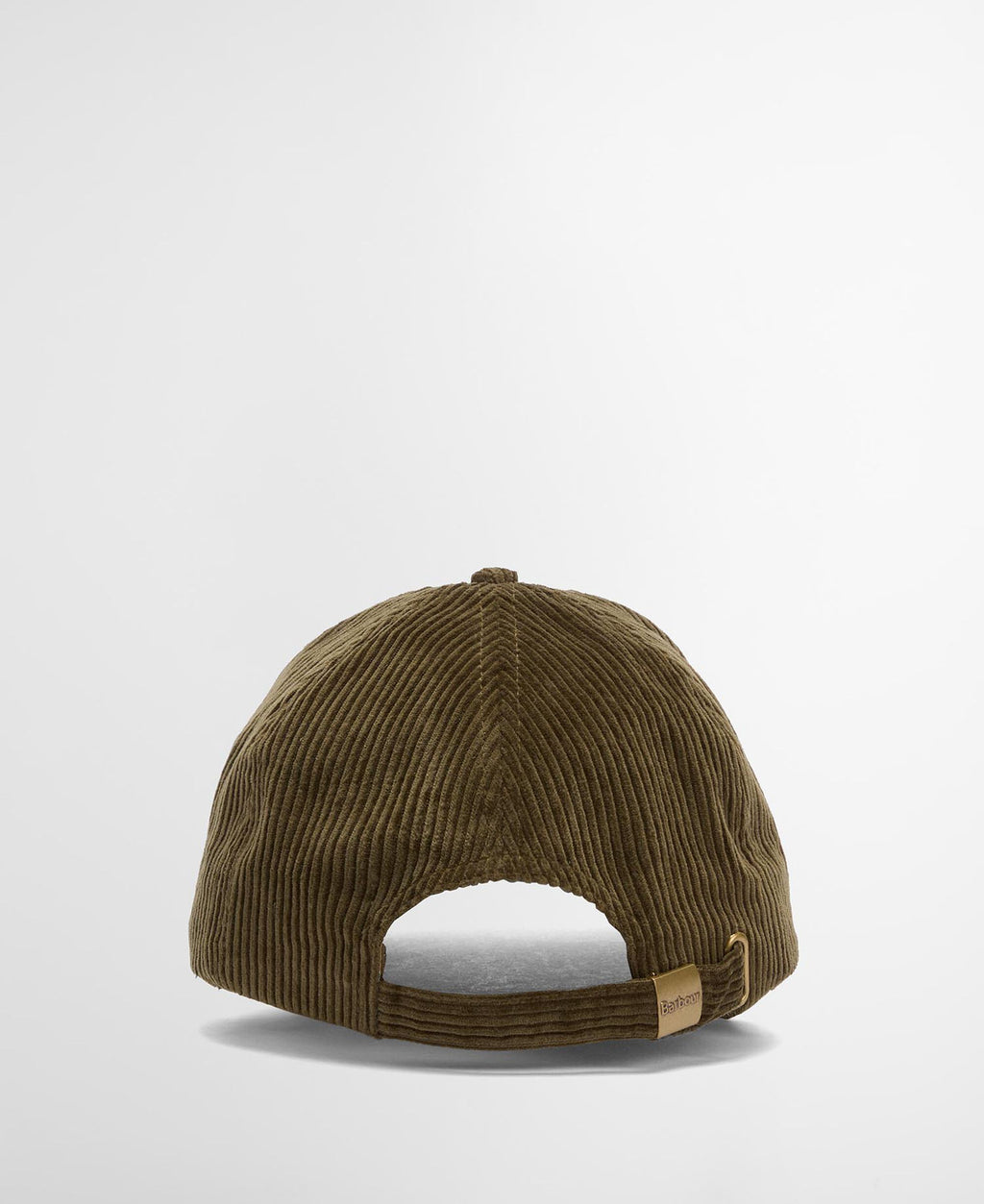 Barbour Preston Cord Cap in Olive, back view