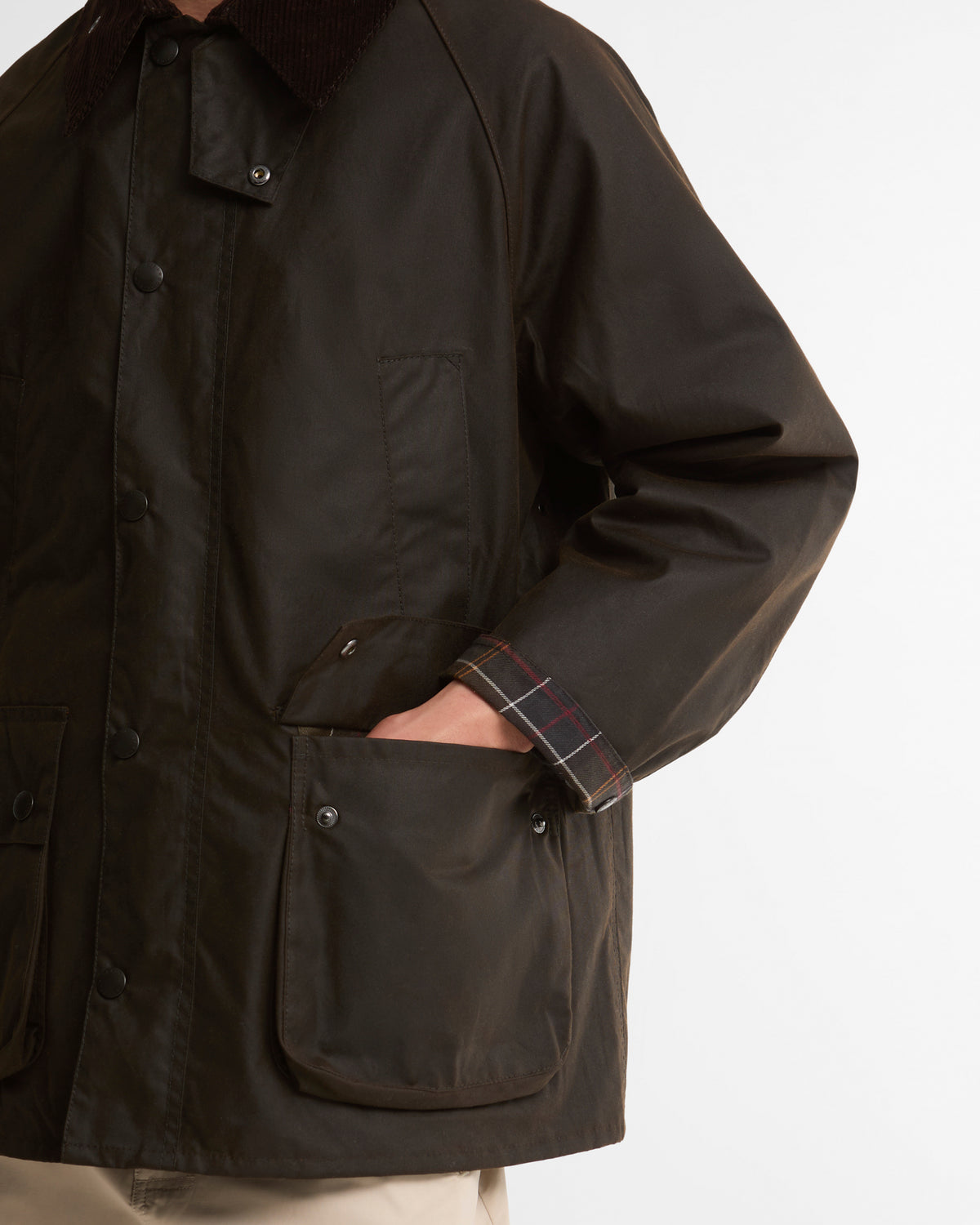 Barbour OS Bedale Wax Jacket - Dark Brown