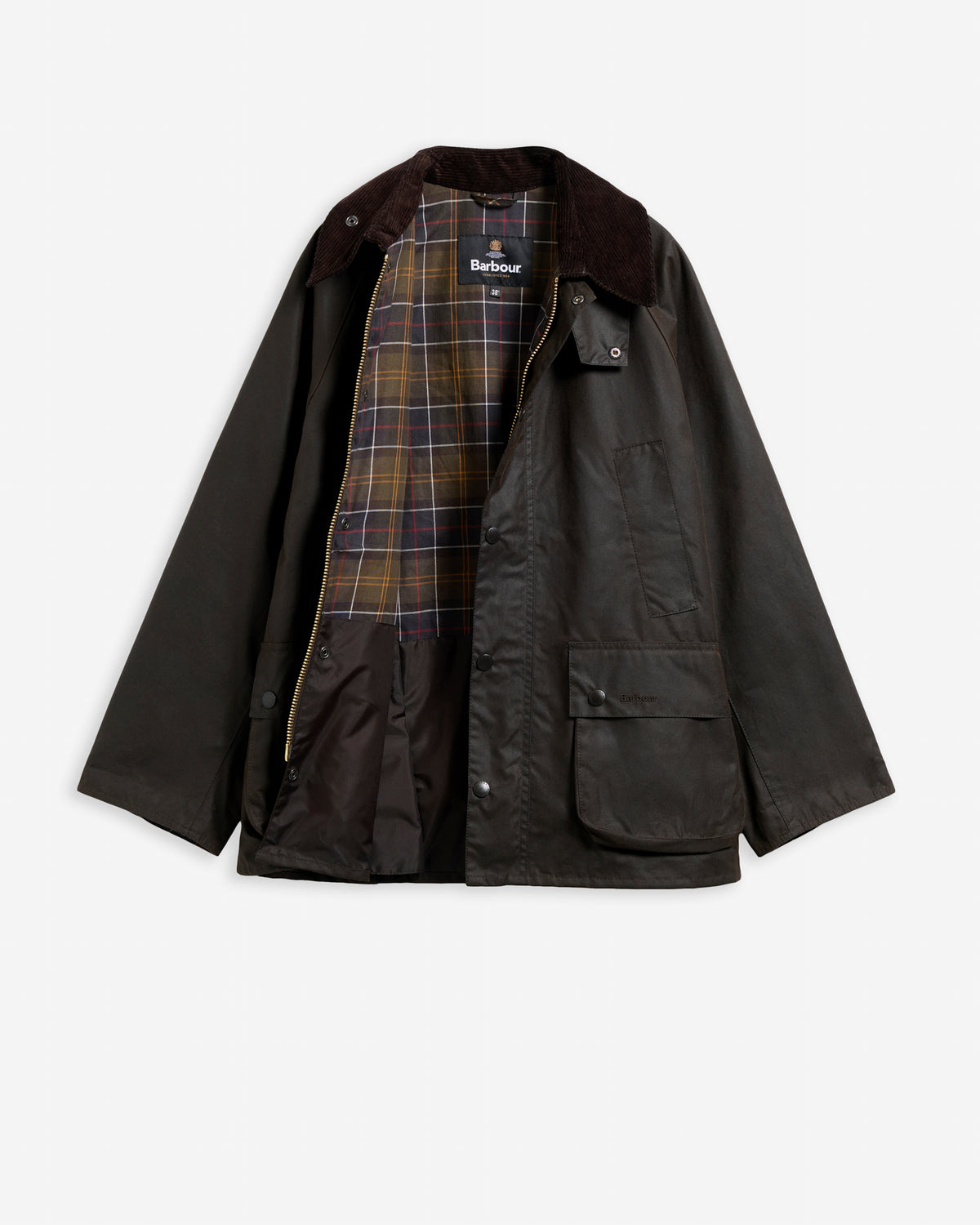 Barbour OS Bedale Wax Jacket - Dark Brown