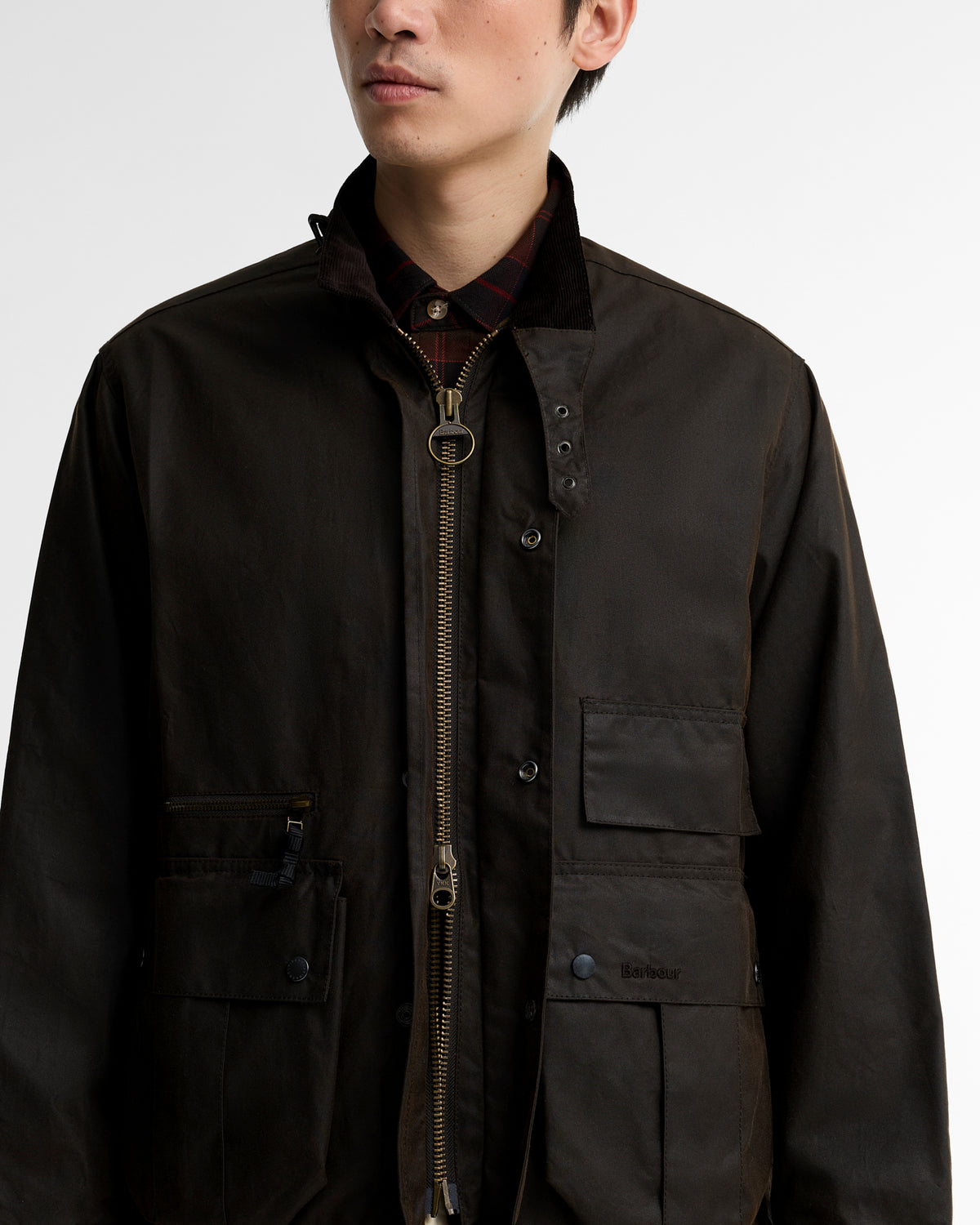 Barbour Modified Ursula Waxed Jacket - Dark Brown