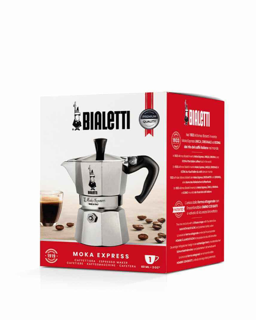 Bialetti Moka Express 6 Cup Coffee Maker - Silver