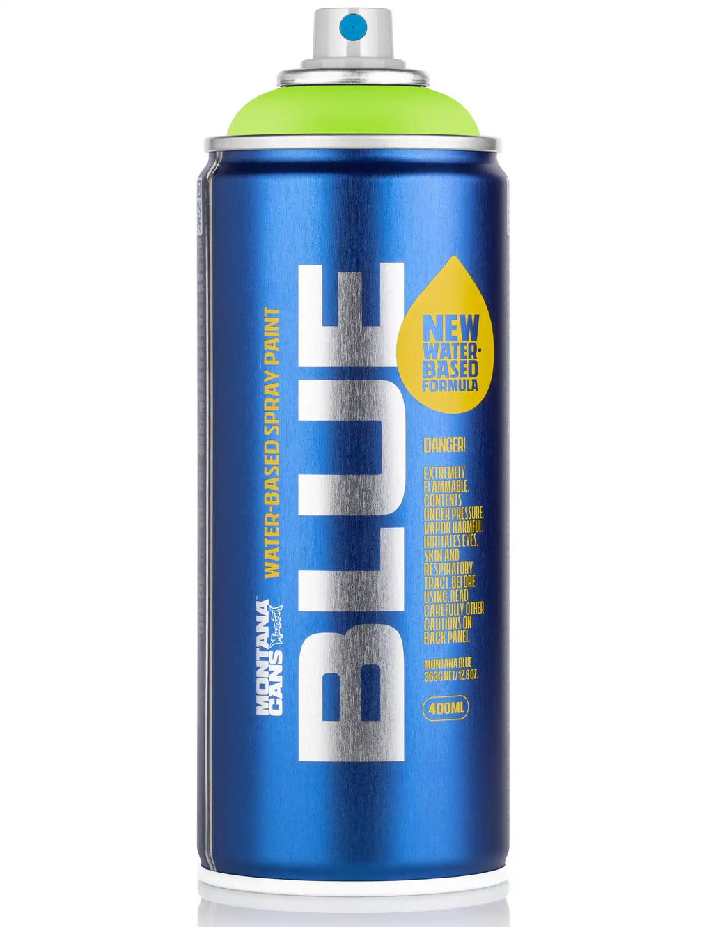 Mamba water-based spray paint can, 400ml, blue can with green cap