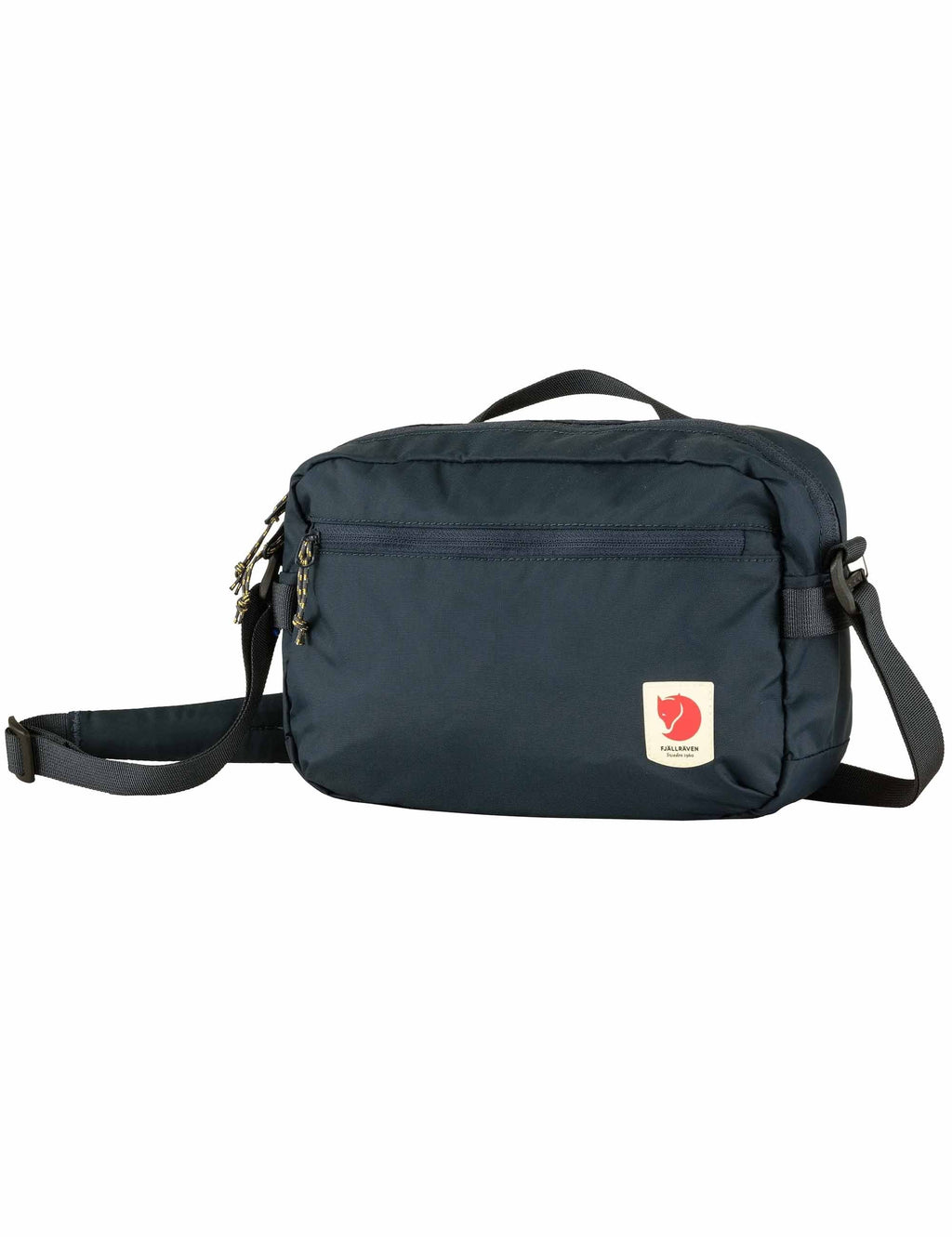 Navy Blue Fjallraven crossbody bag with a visible brand logo on a white background