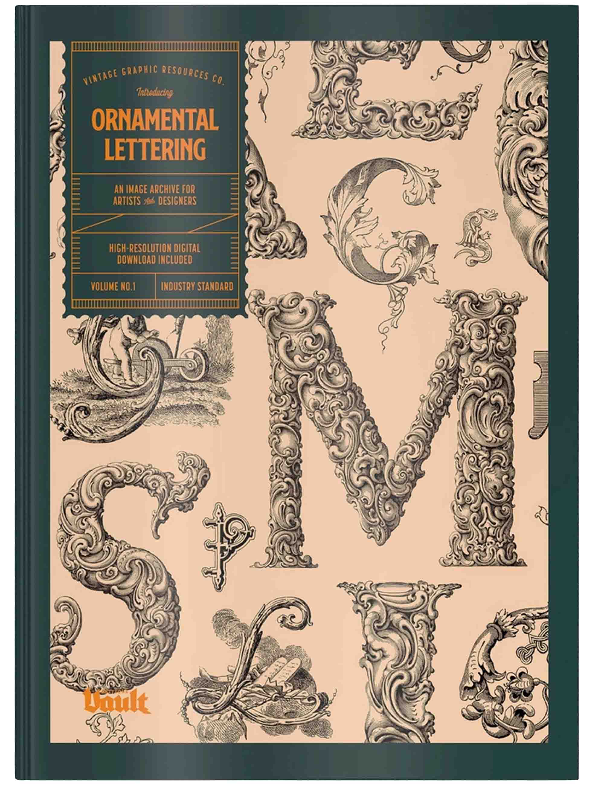 Vault Editions Ornamental Lettering: Initials & Decorative Alphabets Book by James Kale