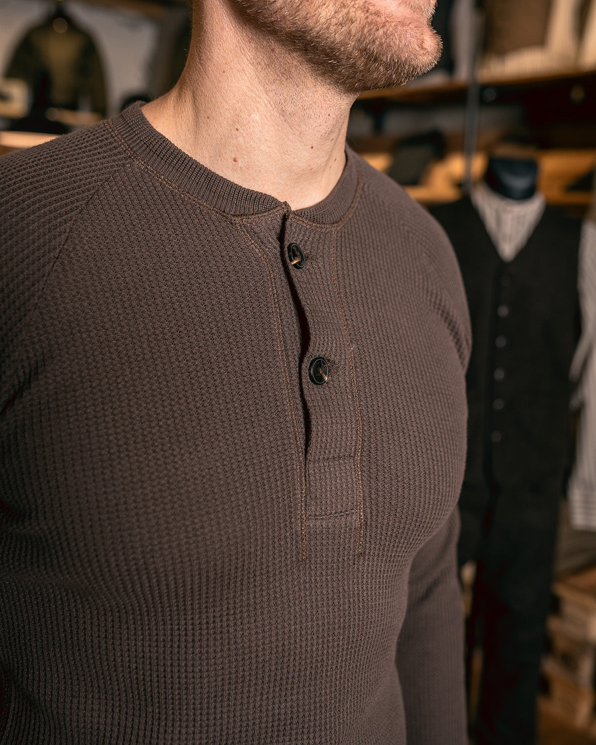Pike Brothers 1936 Waffle Henley Shirt - Gilbert Brown