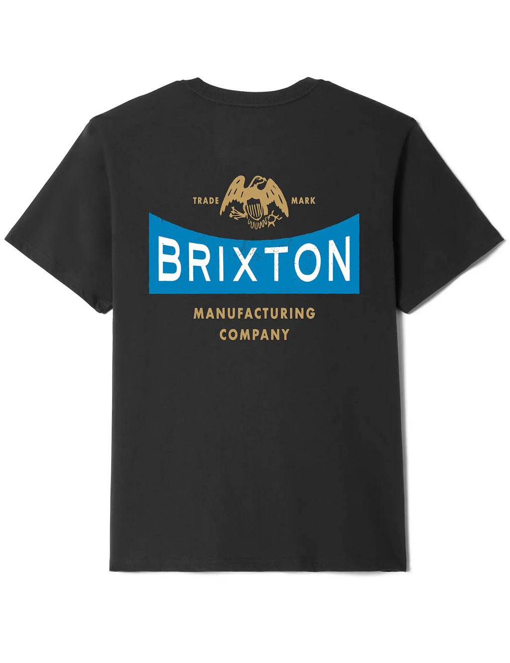 Black vintage T-shirt with large BRIXTON back graphic and trade mark text
