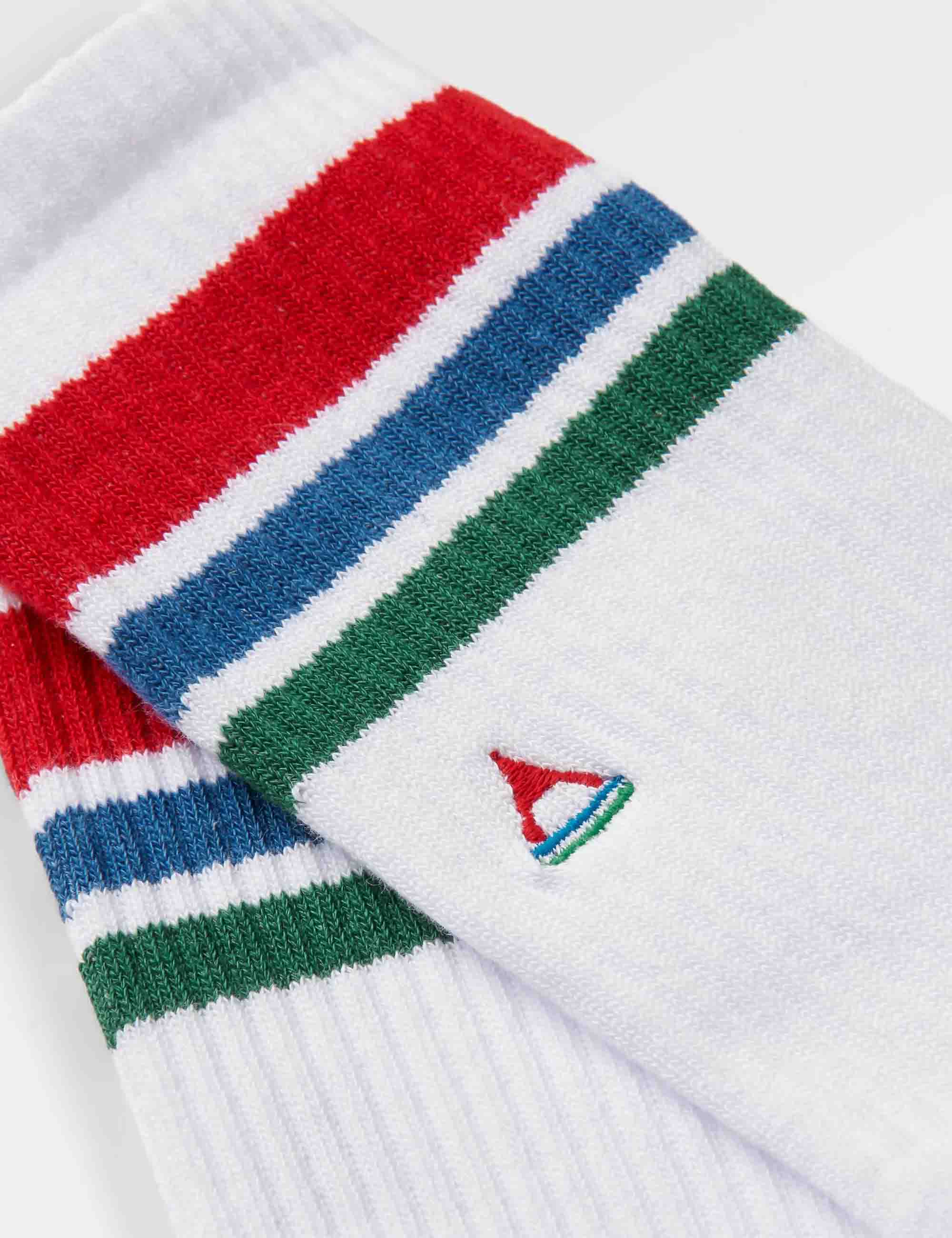 Passenger Midweight Crew Socks - White