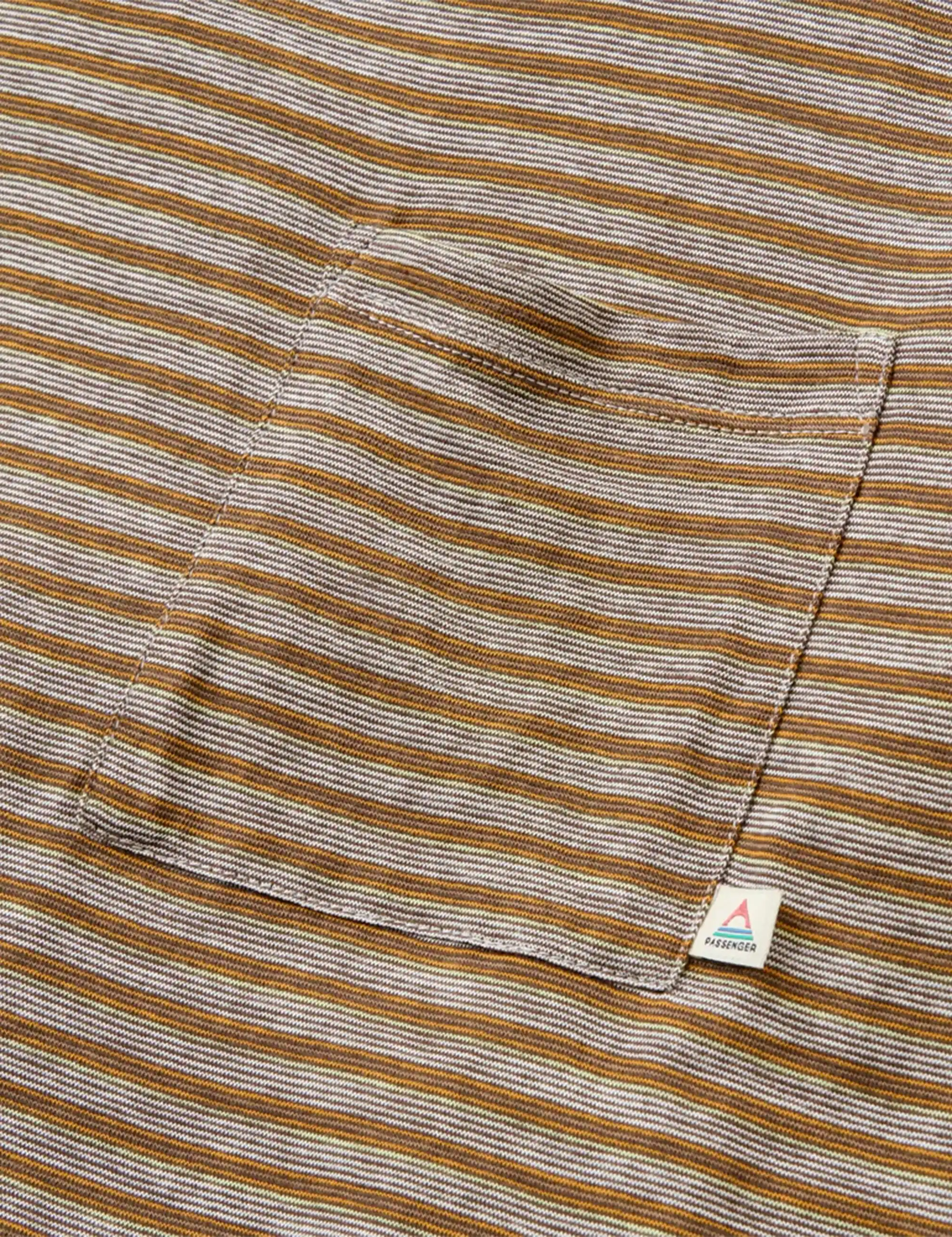 Passenger Sunscape Stripe Pocket T-Shirt - Birch