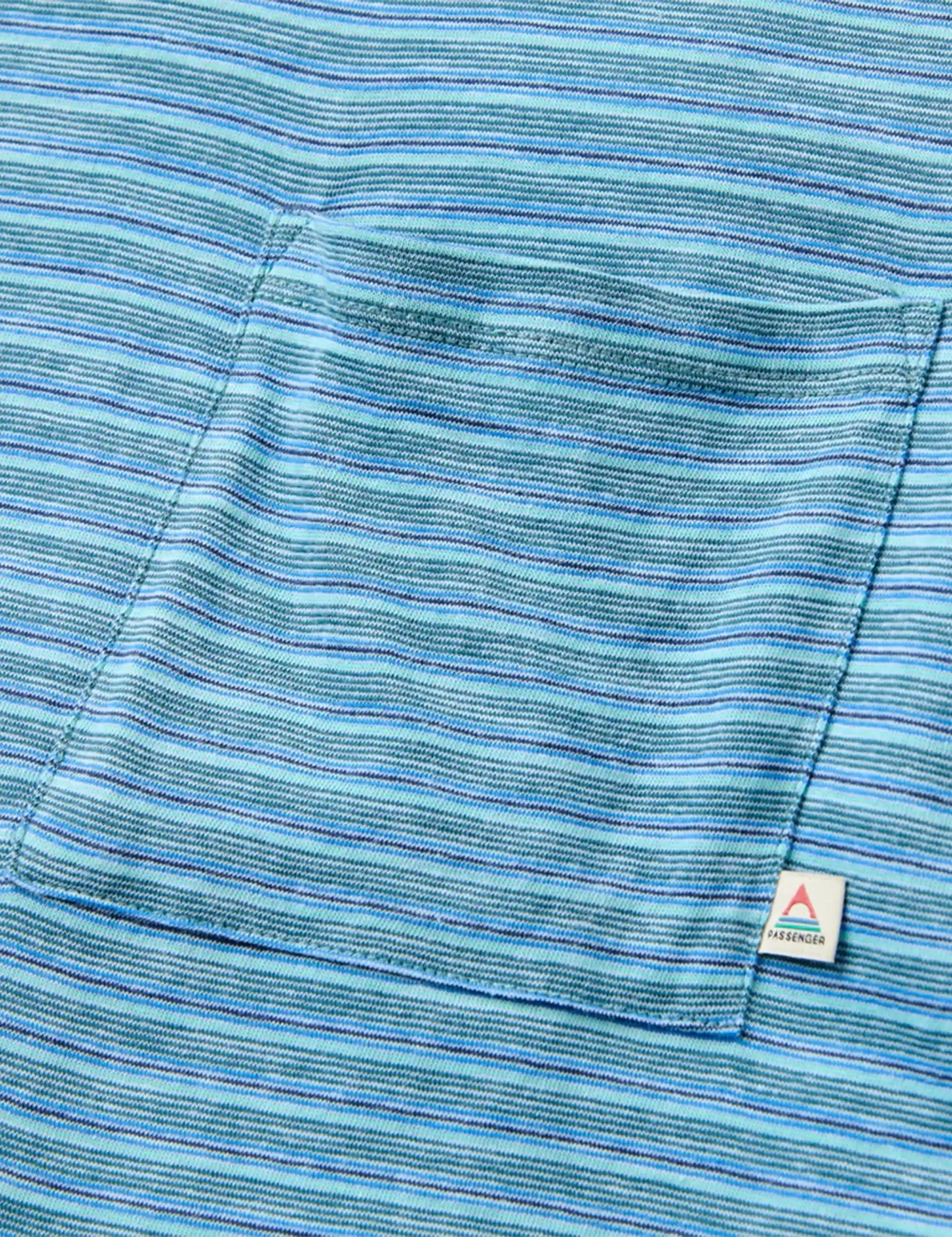 Passenger Sunscape Stripe Pocket T-Shirt - Mediterranean