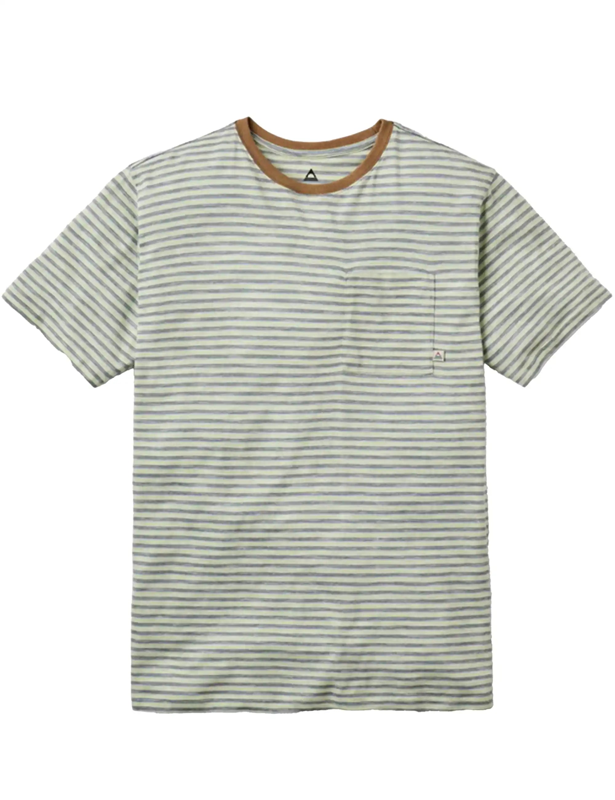 Passenger Sunscape Stripe Pocket T-Shirt - Seafoam