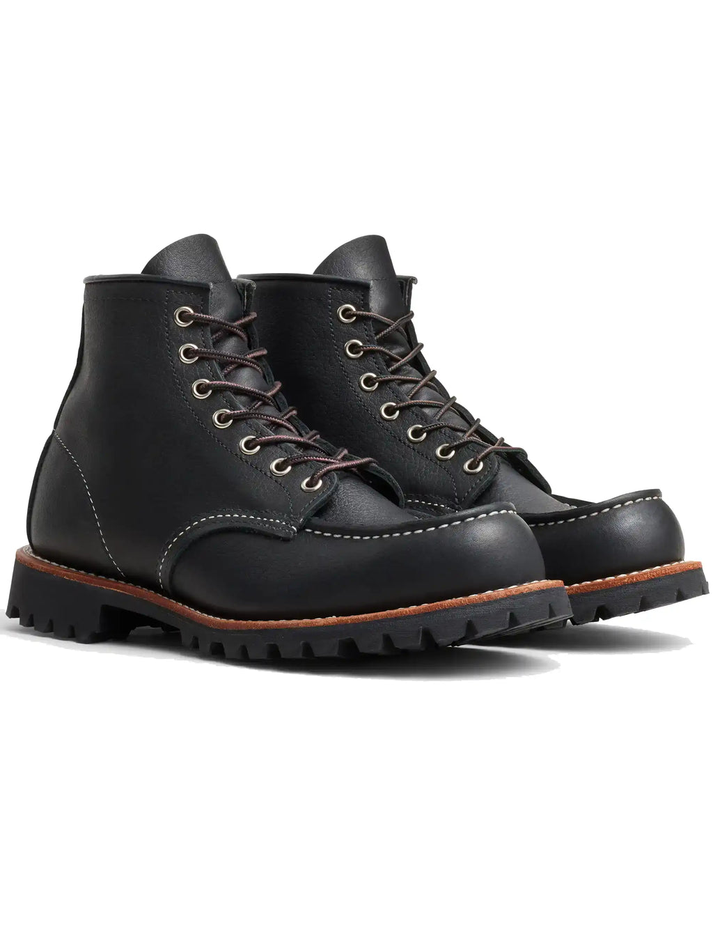 2949D Heritage Roughneck 6" Moc Toe Boot - Black Oil Slick Leather
