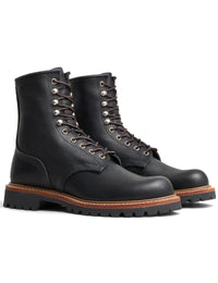 4501 Heritage 8" Logger Boot - Black Oil Slick Leather