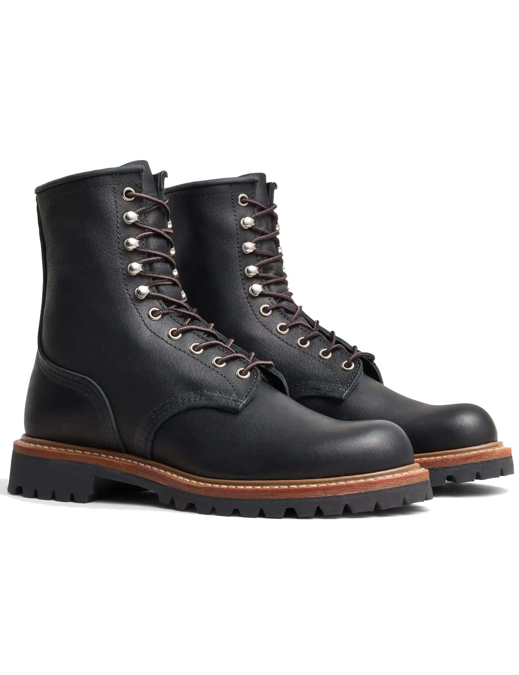 Red Wing 4501 Heritage 8" Logger Boot - Black Oil Slick Leather