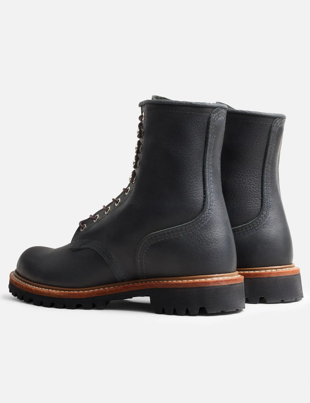 4501 Heritage 8" Logger Boot - Black Oil Slick Leather