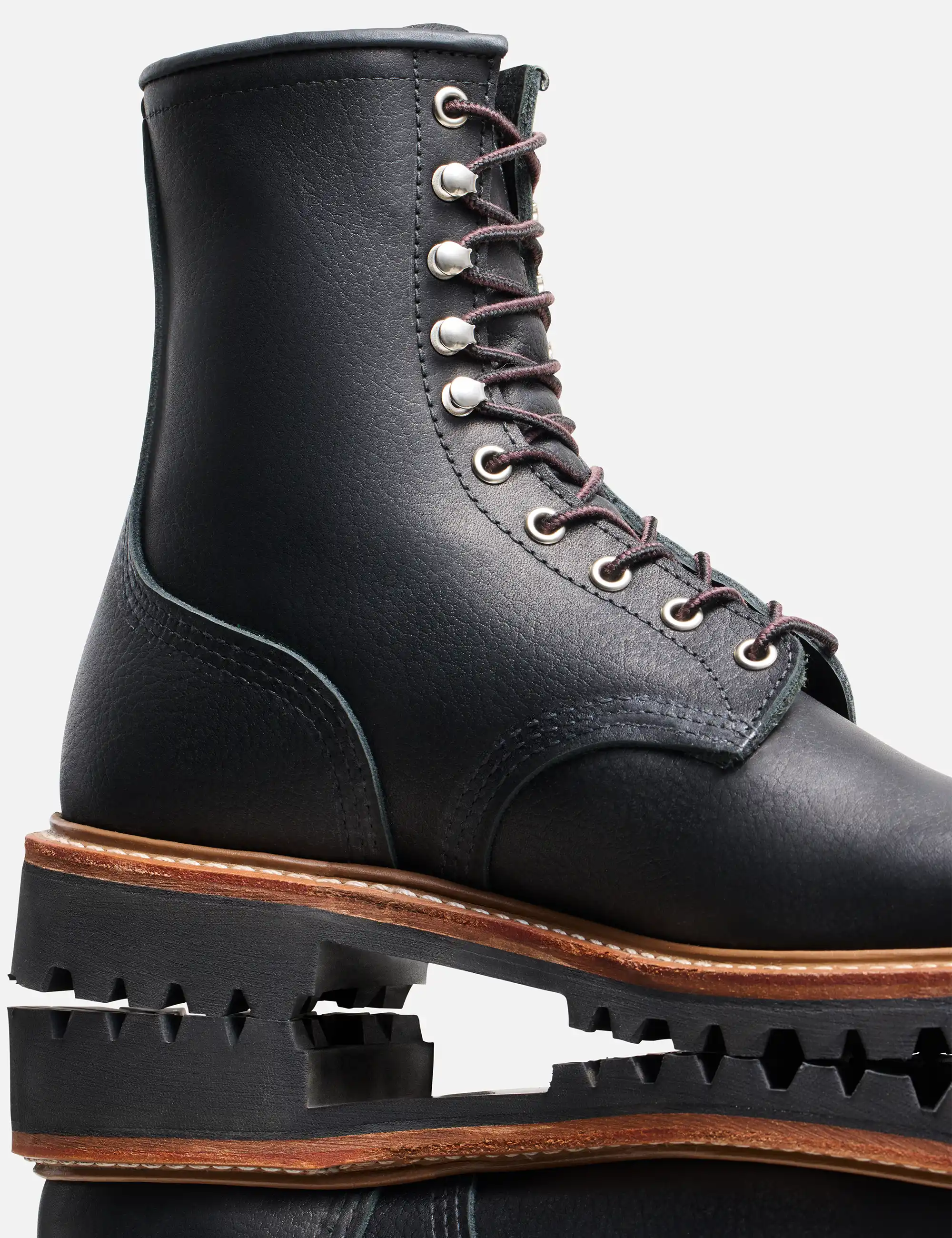 Red Wing 4501 Heritage 8" Logger Boot - Black Oil Slick Leather