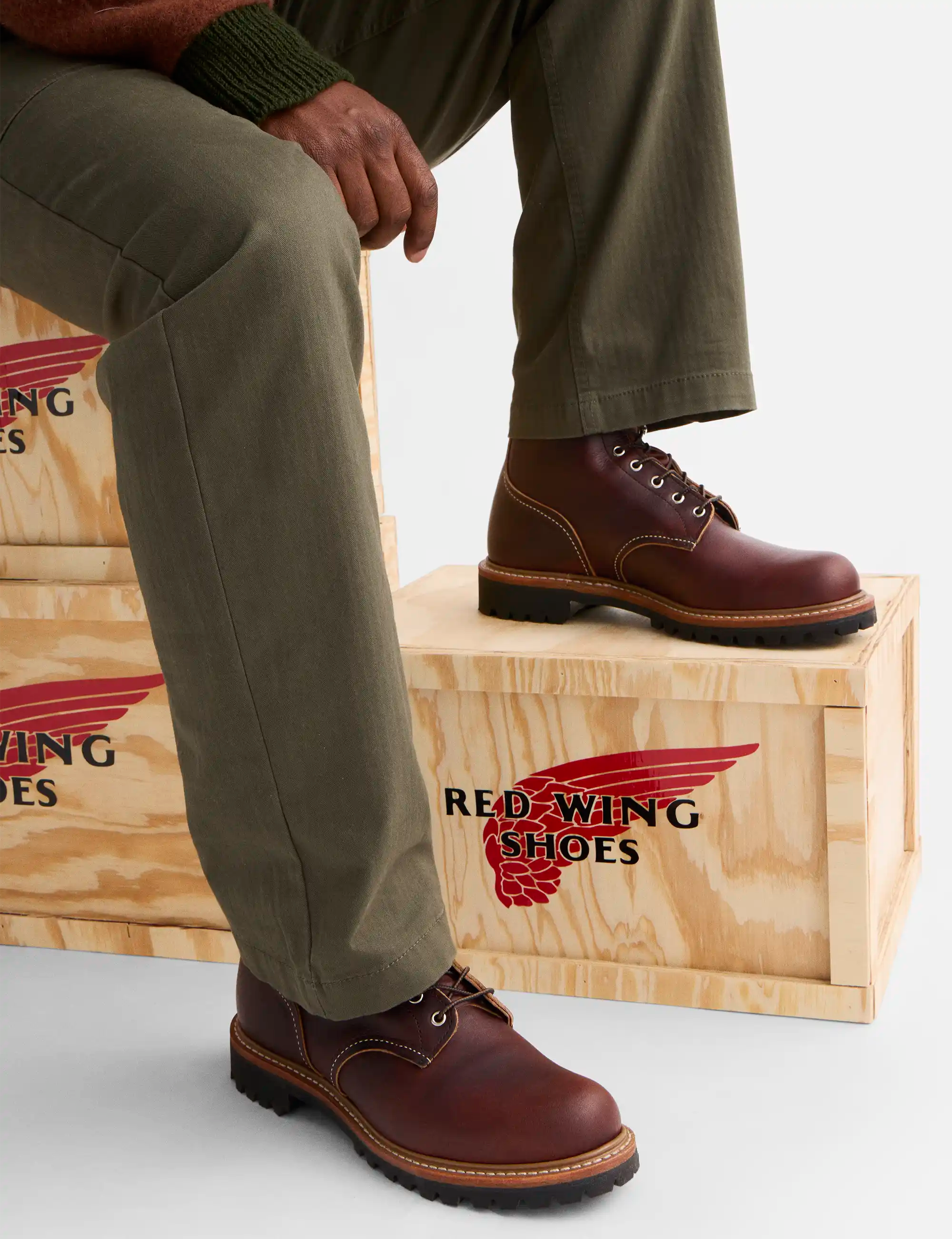 Red Wing 4585 Heritage 8" Logger Boot - Briar Oil Slick Leather