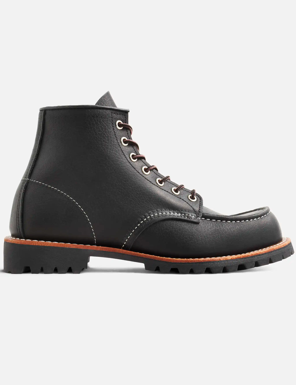 2949D Heritage Roughneck 6" Moc Toe Boot - Black Oil Slick Leather