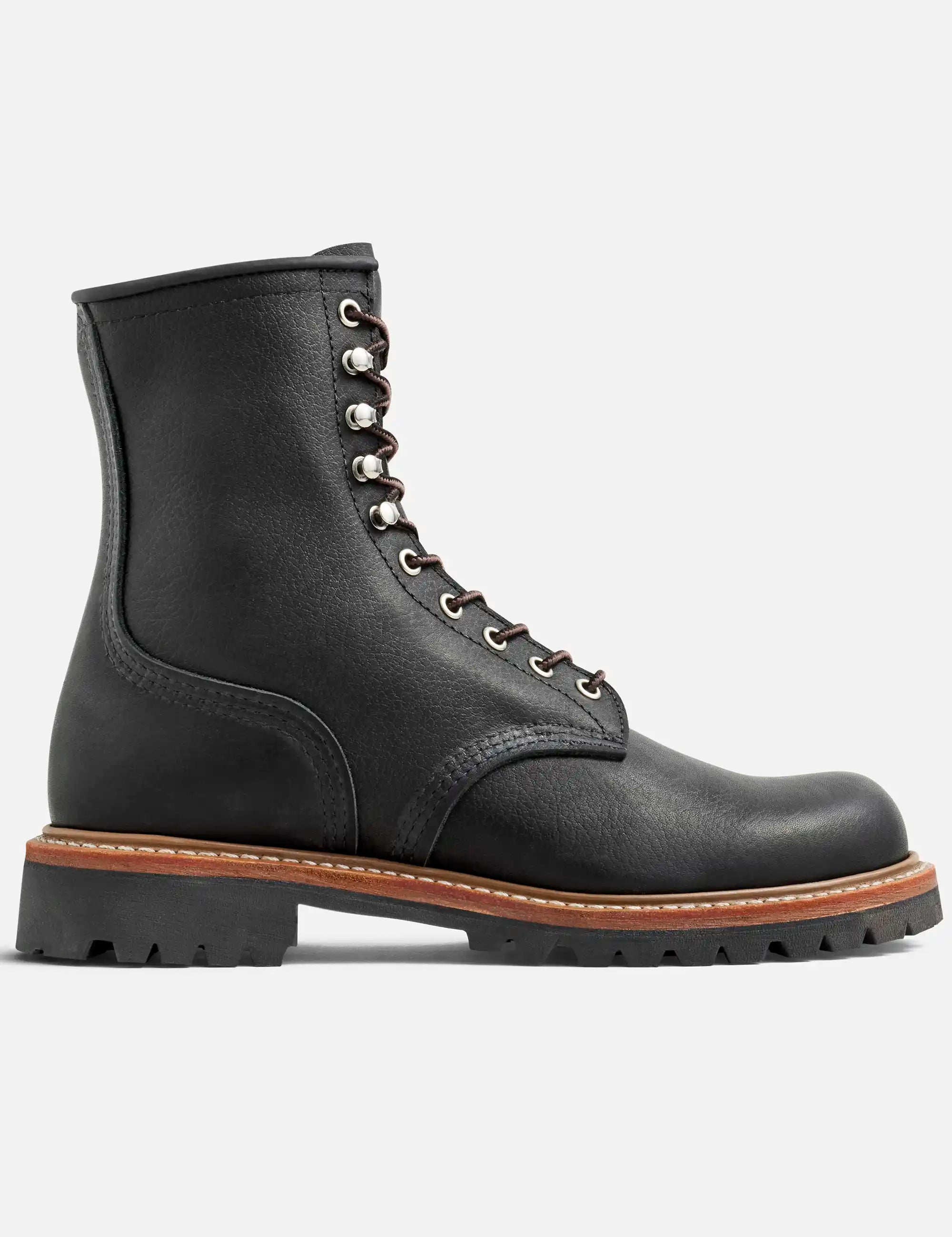 Red Wing 4501 Heritage 8" Logger Boot - Black Oil Slick Leather