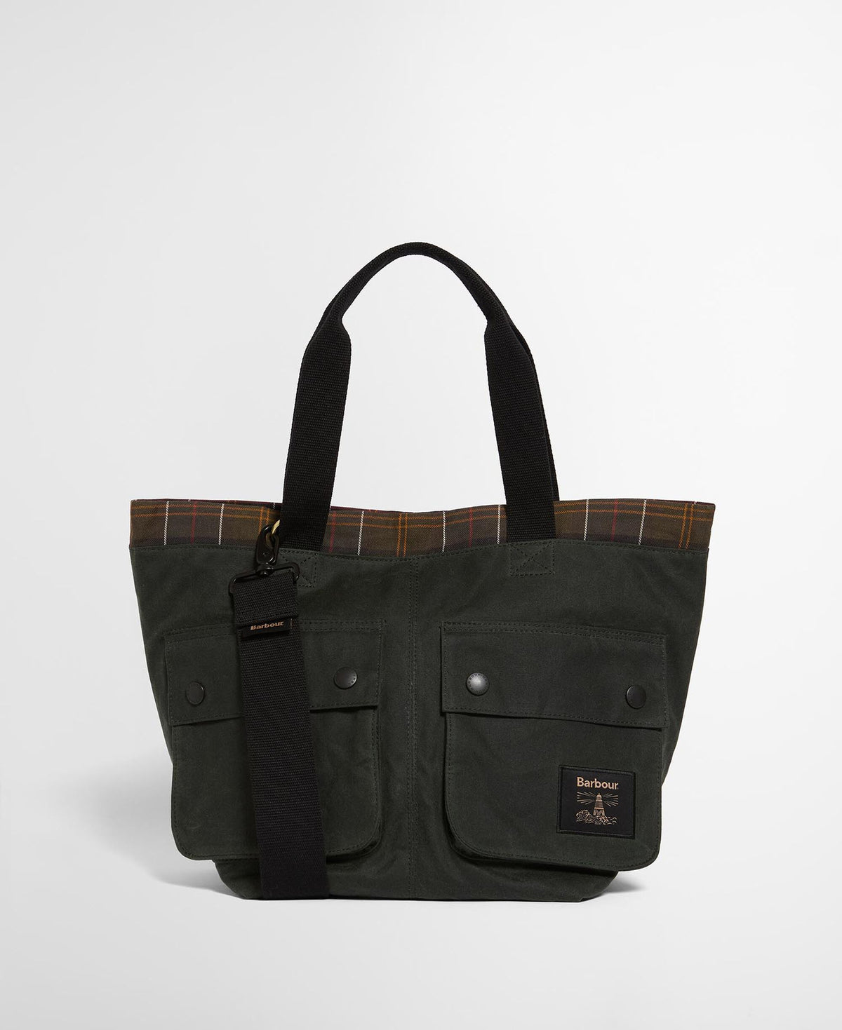 Barbour Field Wax Carry All Tote Bag - Sage/Classic