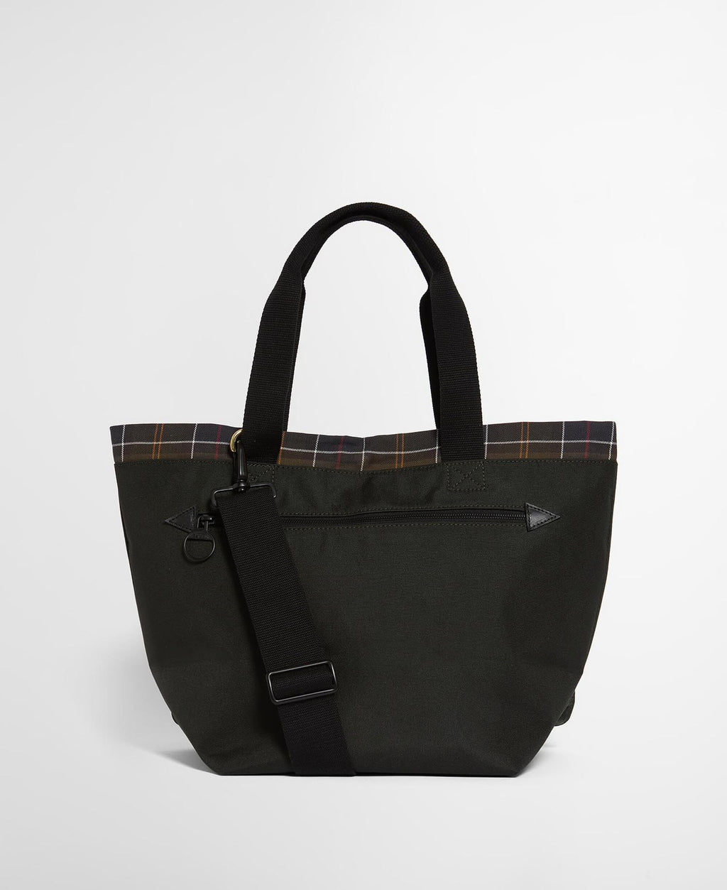 Barbour Field Wax Carry All Tote Bag in Sage/Classic, detail