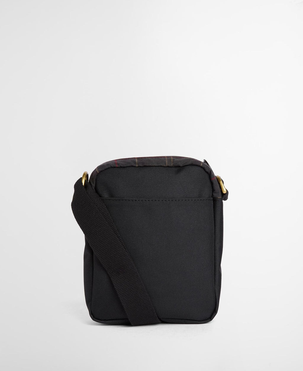 Barbour Field Tartan Wax Crossbody Bag in Dark Classic Tartan, detail