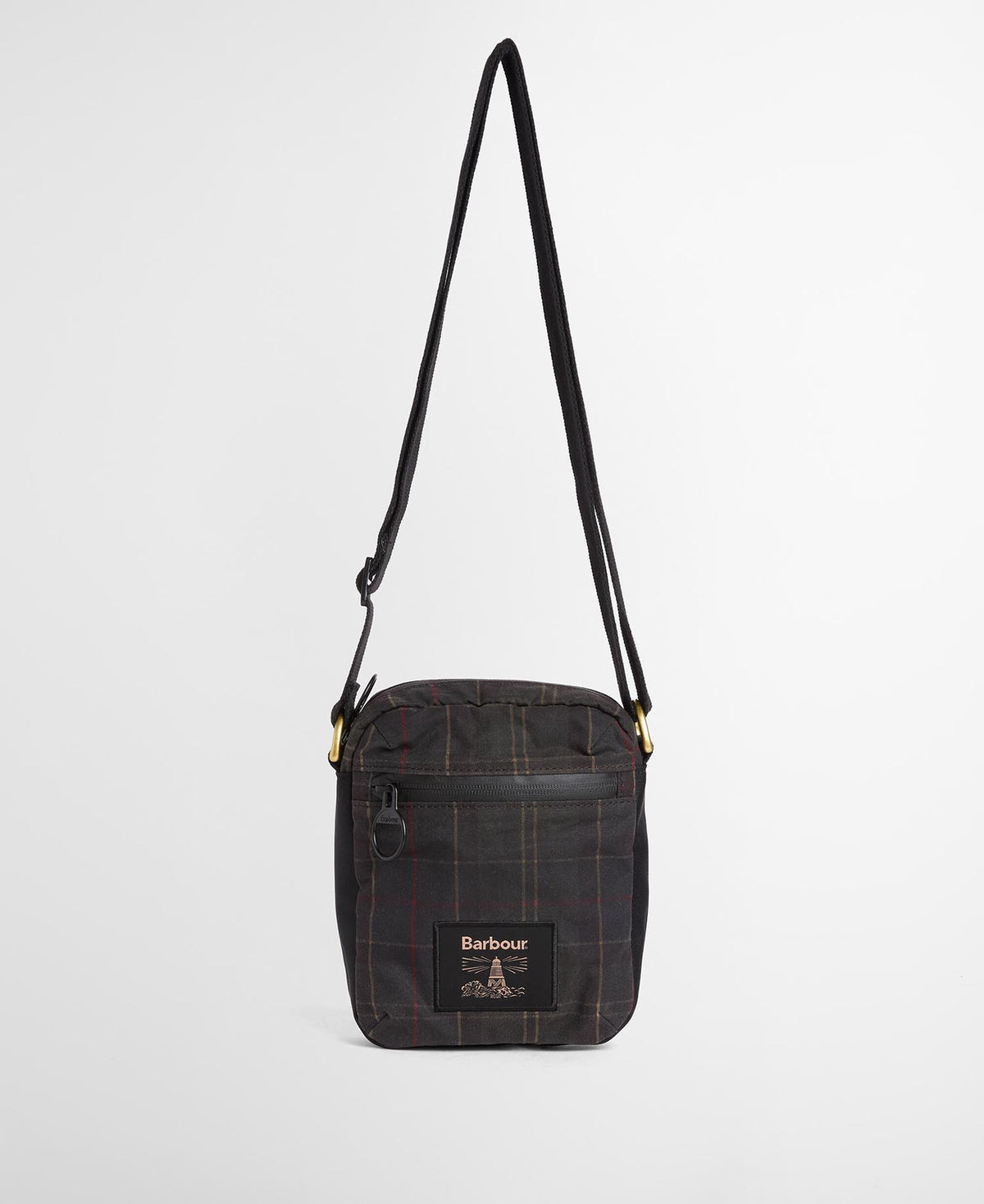 Barbour Field Tartan Wax Crossbody Bag - Dark Classic Tartan