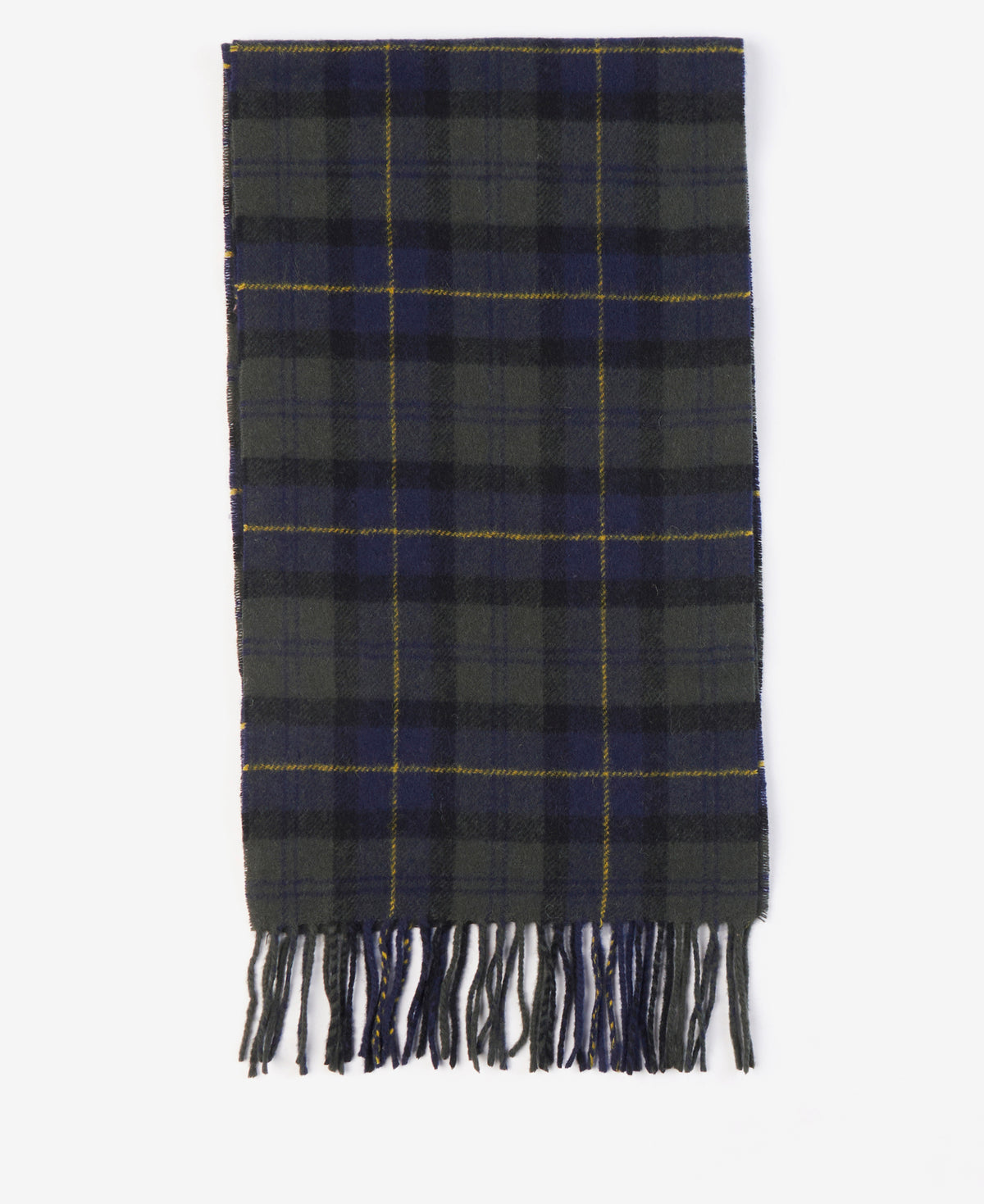 Barbour Tartan Lambswool Scarf - Olive Night