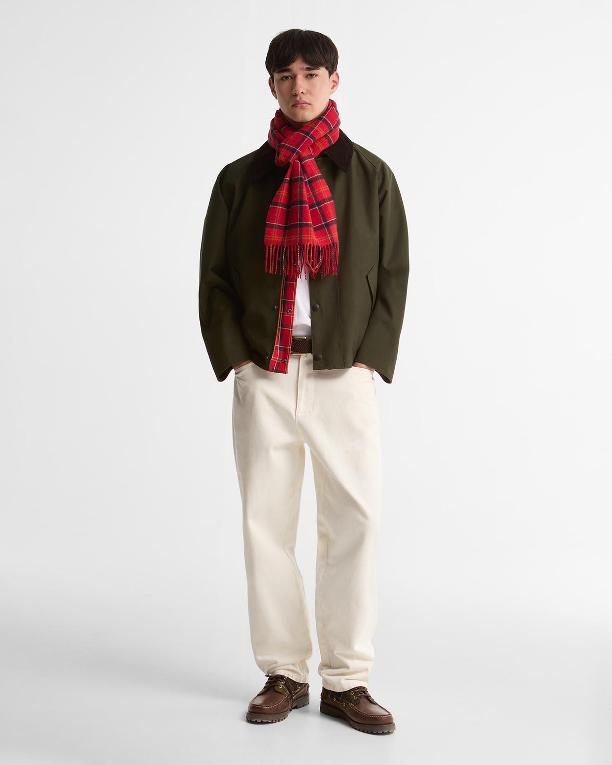 Barbour Tartan Lambswool Scarf - Cardinal Tartan