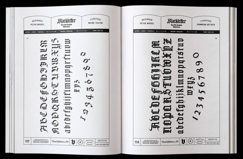 The Blackletter & Old English Lettering Reference Book by James Kale