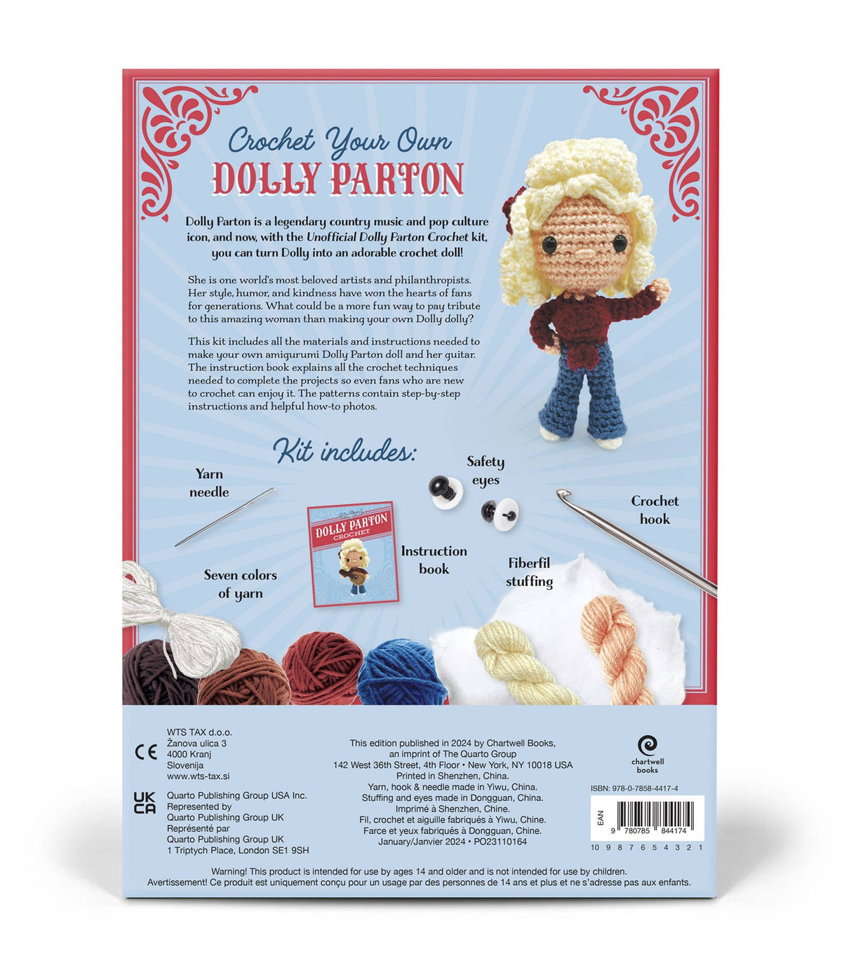 The Quarto Group Unofficial Dolly Parton Book & Crochet Kit