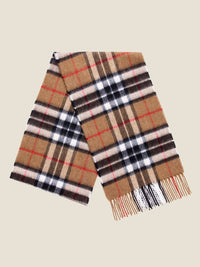 Camel Thompson Merino Wool Tartan Scarf