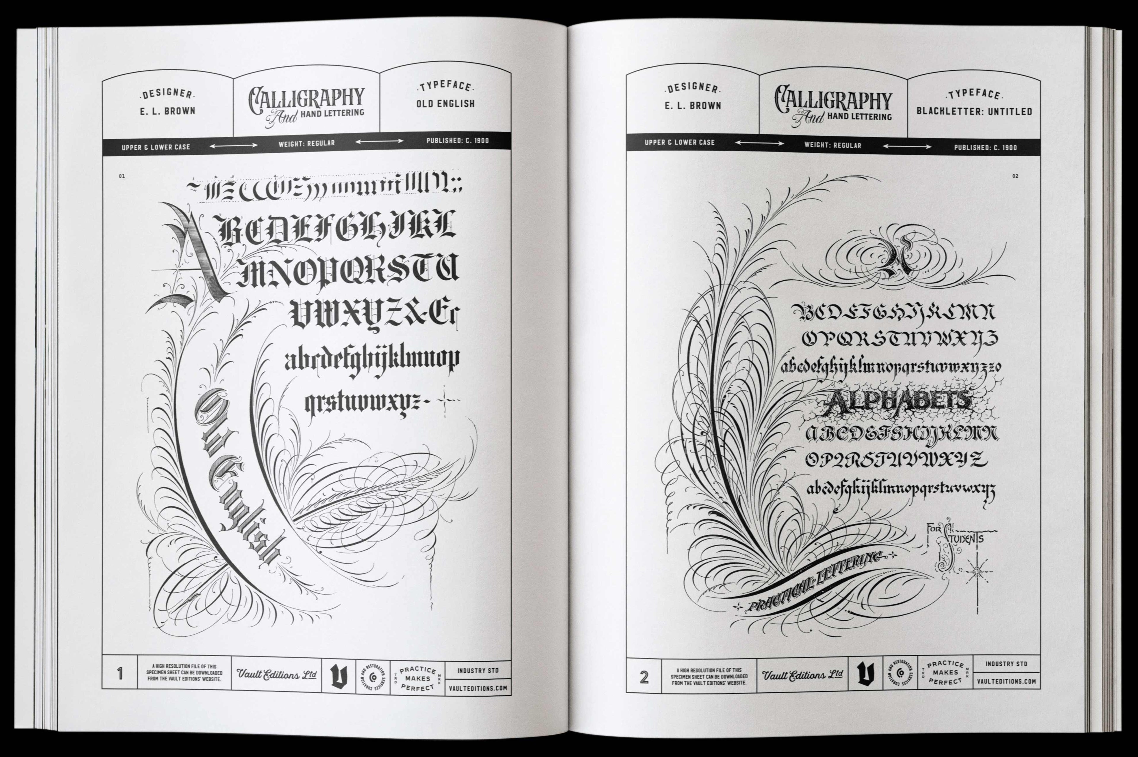Vault Editions The Essential Calligraphy & Lettering Reference Book by James Kale