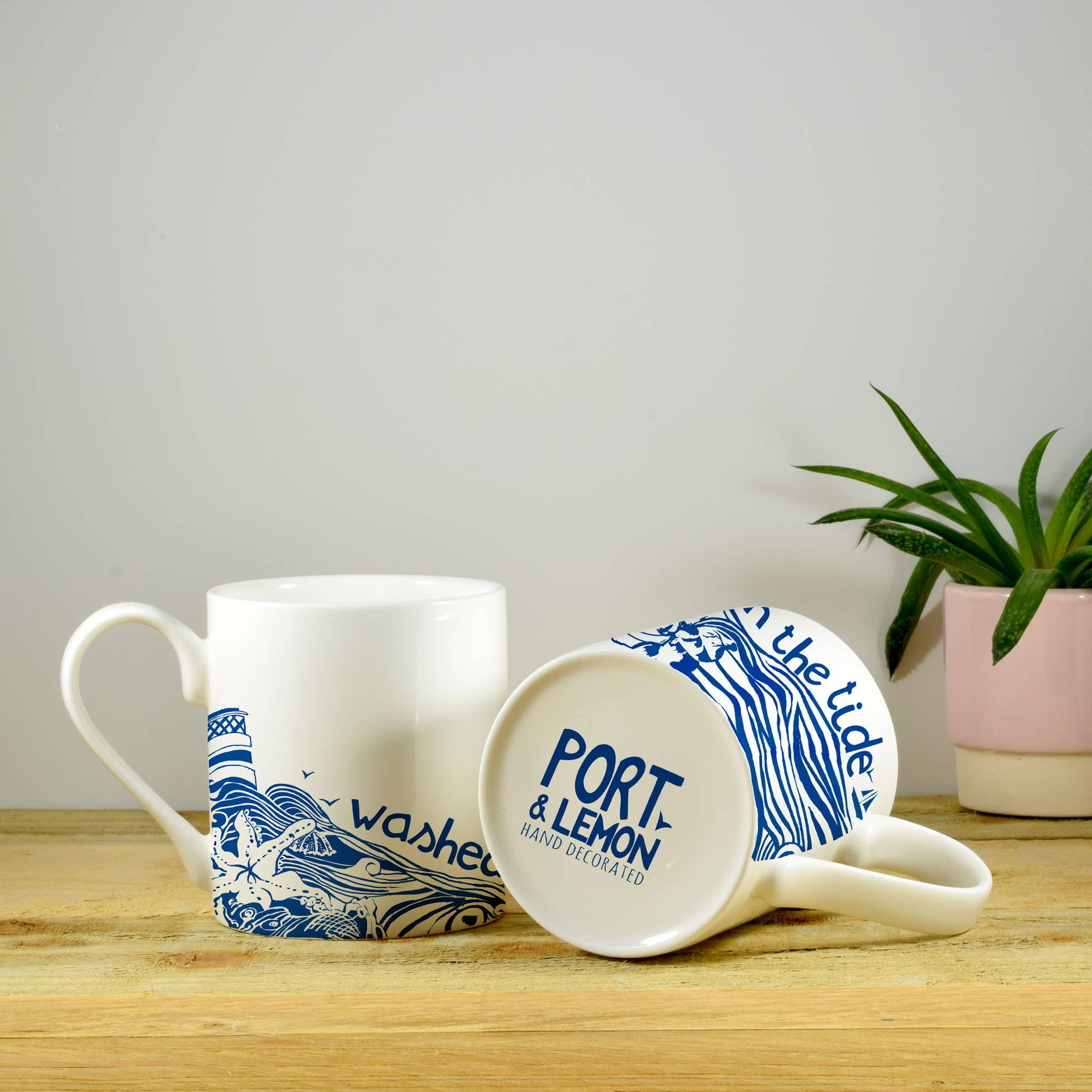 Washed up with the Tide Hand Decorated Bone China Mug